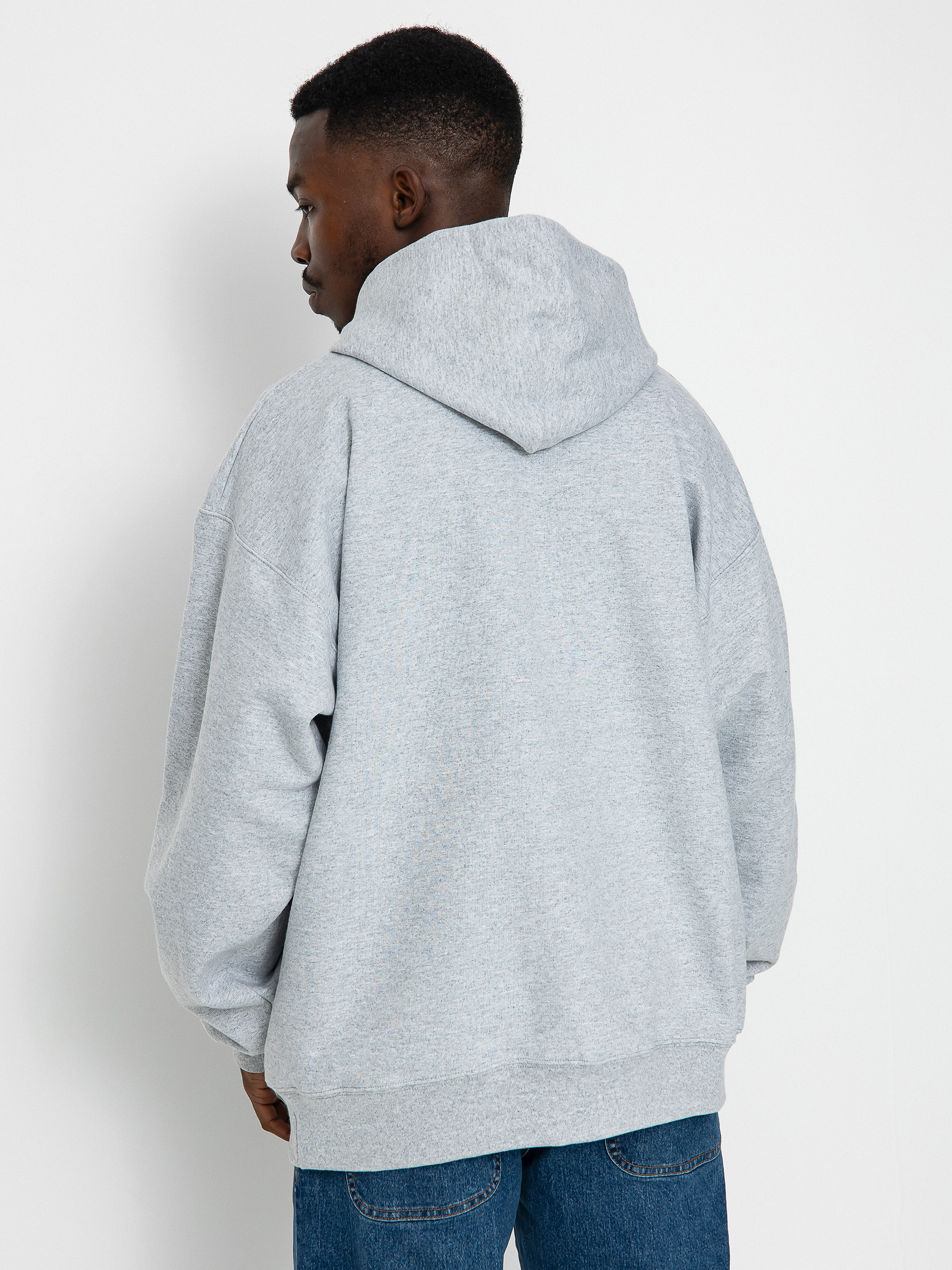 Thrasher Outlined HD Hoodie (lt.steel/red)