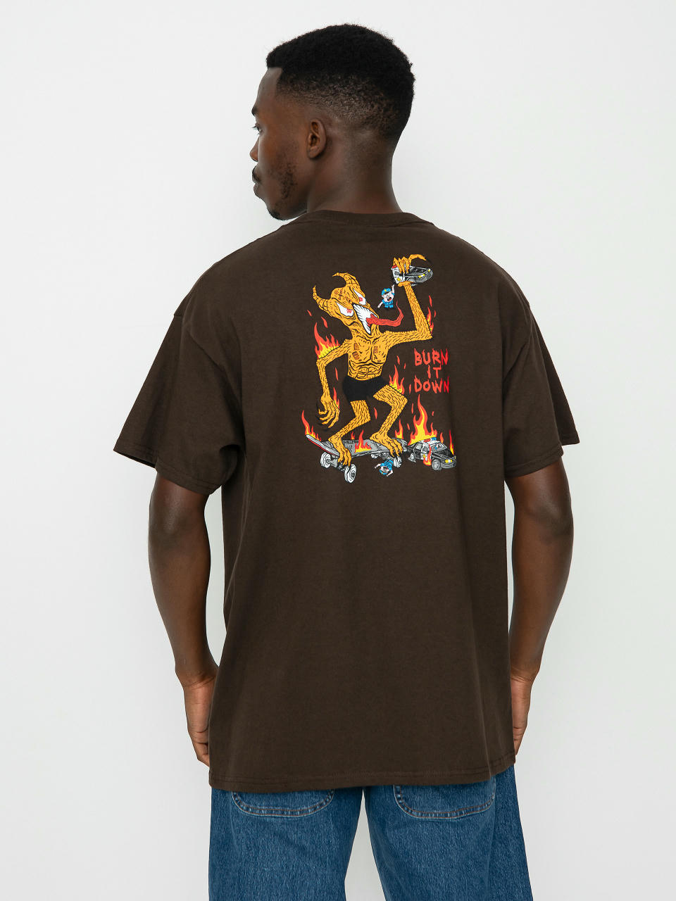 Thrasher Burn It Down T-shirt (dark chocolate)