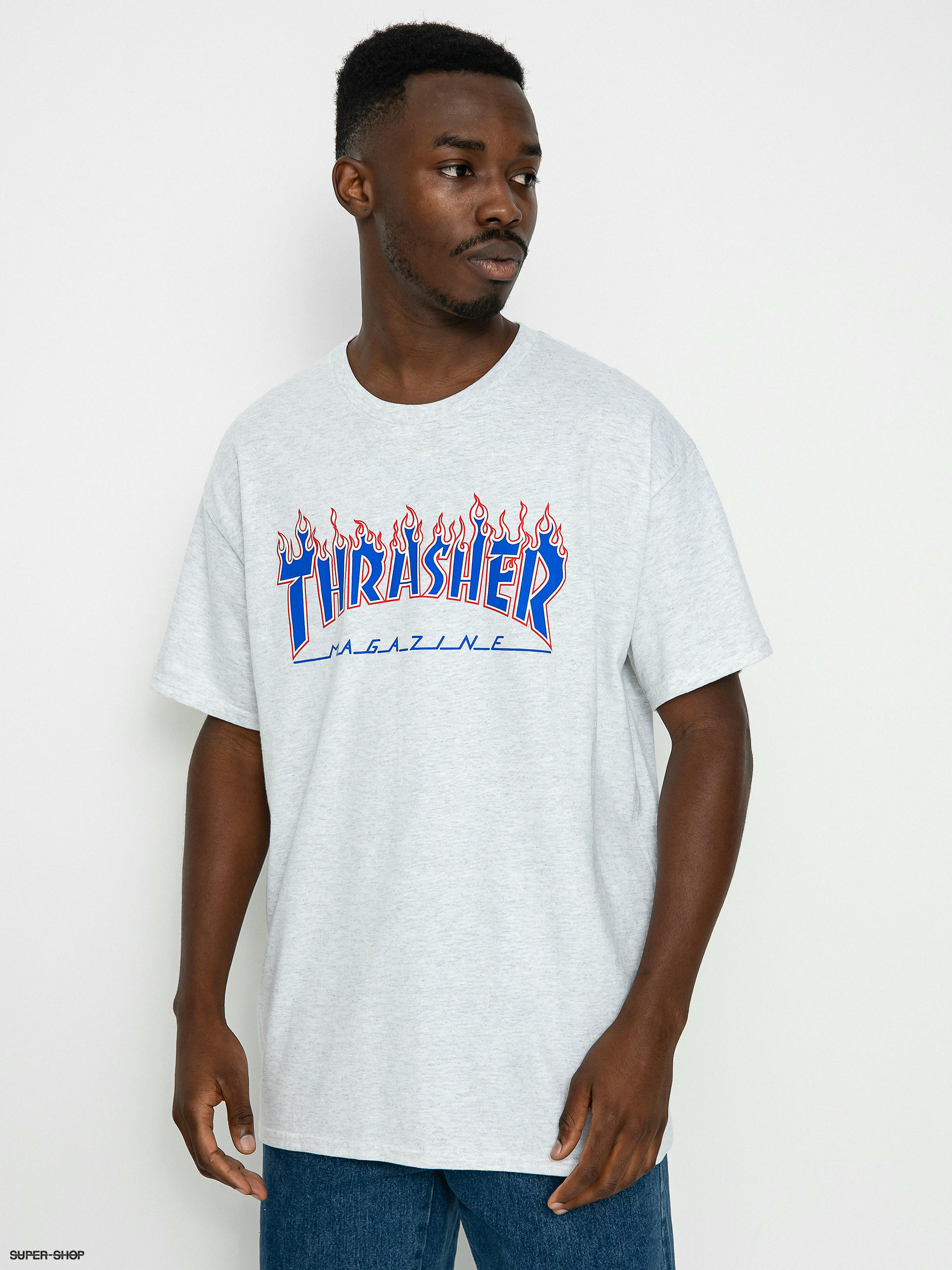 Thrasher Patriot Flame T-shirt (ash grey)