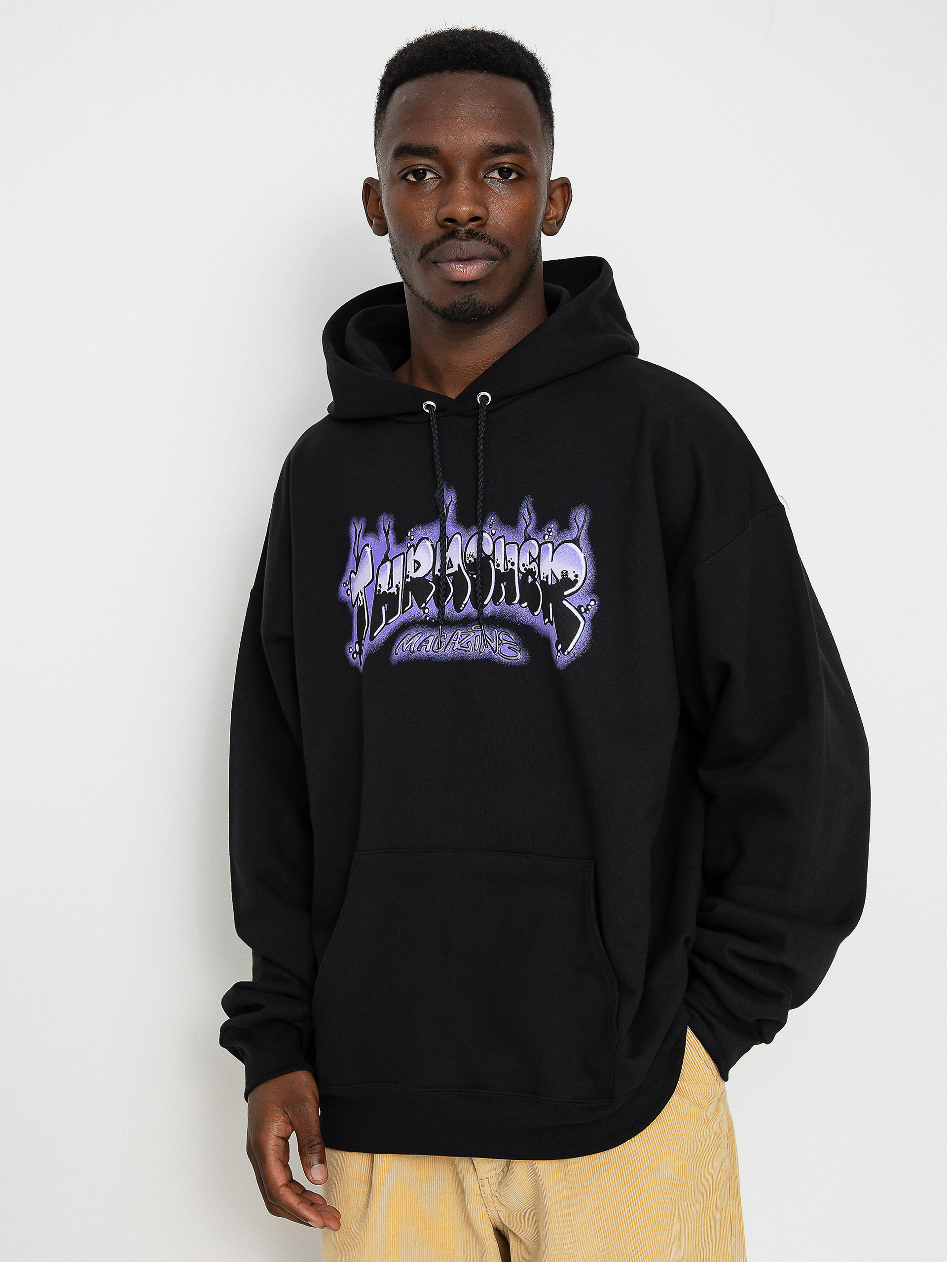 Thrasher Airbrush HD Hoodie (black/purple)