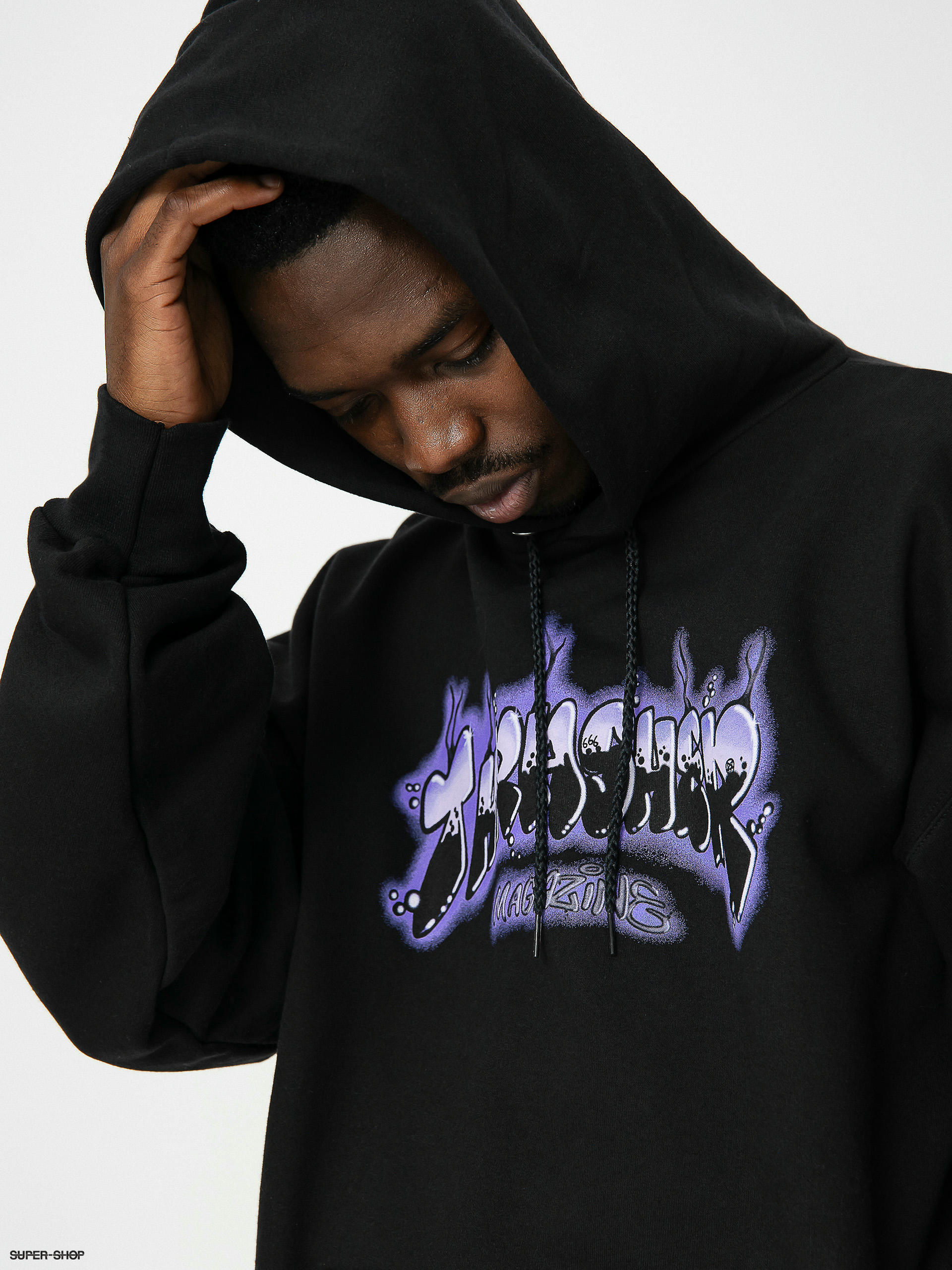 Purple thrasher store hoodie