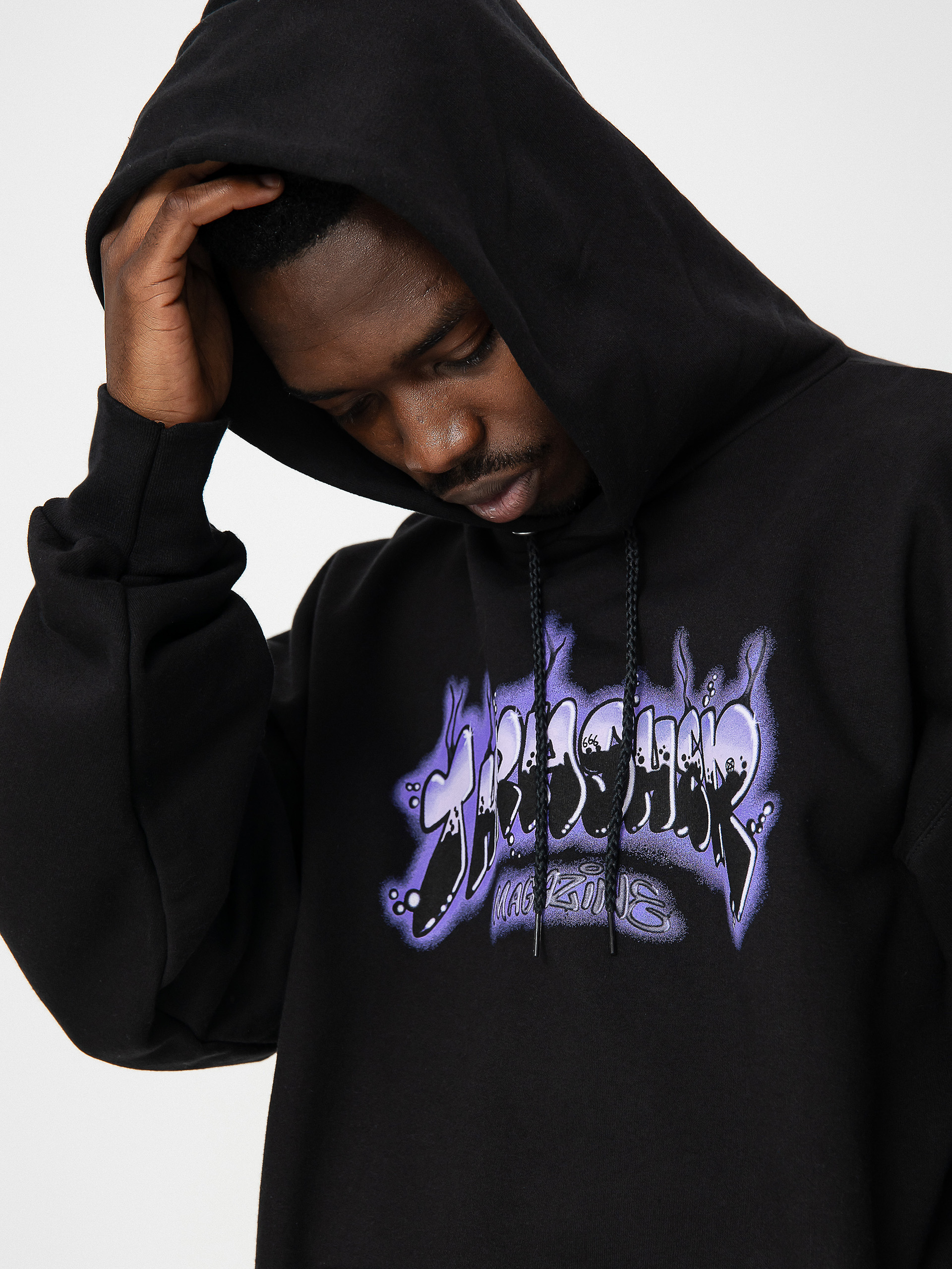 Thrasher Airbrush HD Hoodie (black/purple)