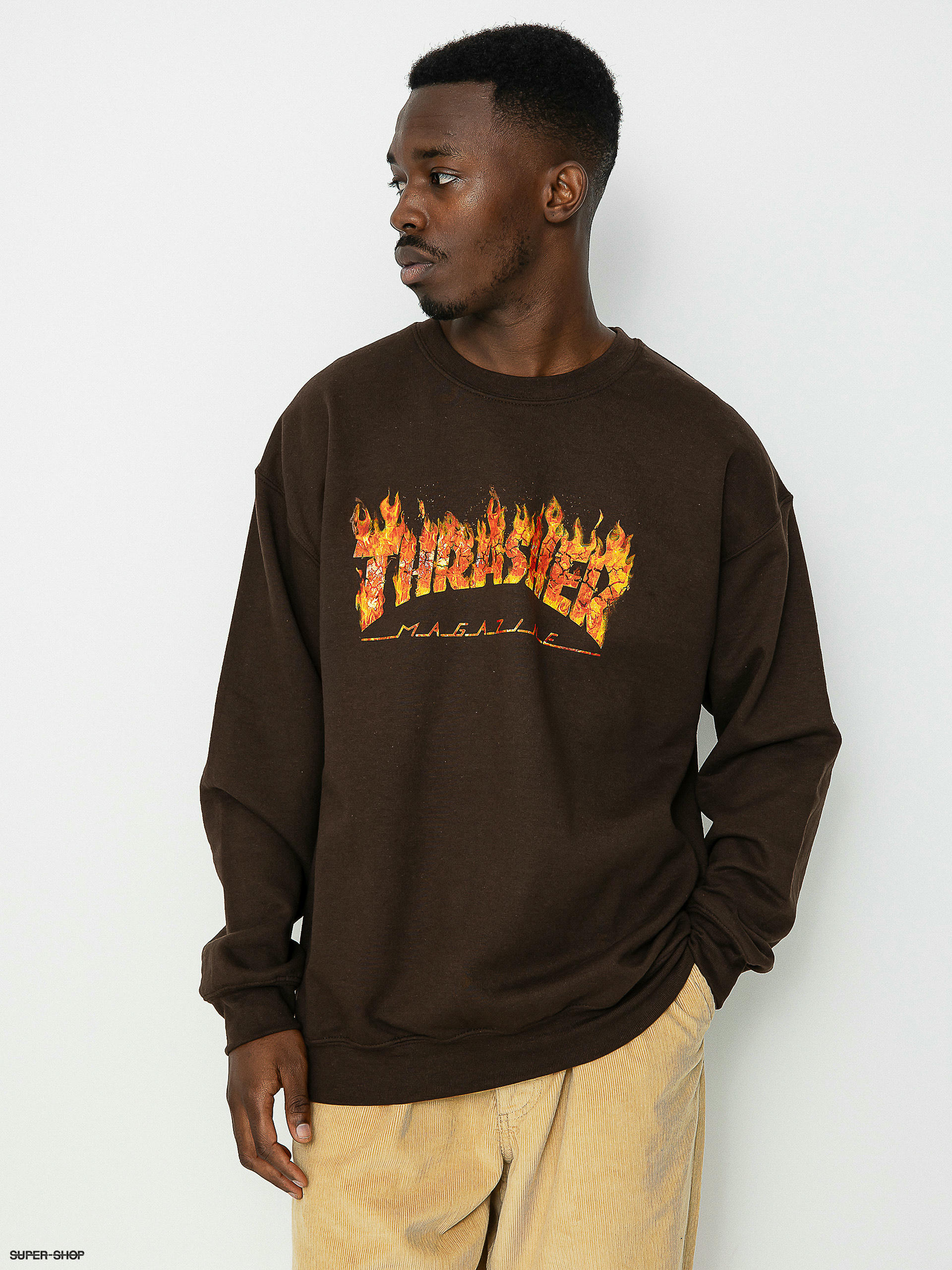 Thrasher Inferno Sweatshirt dark chocolate