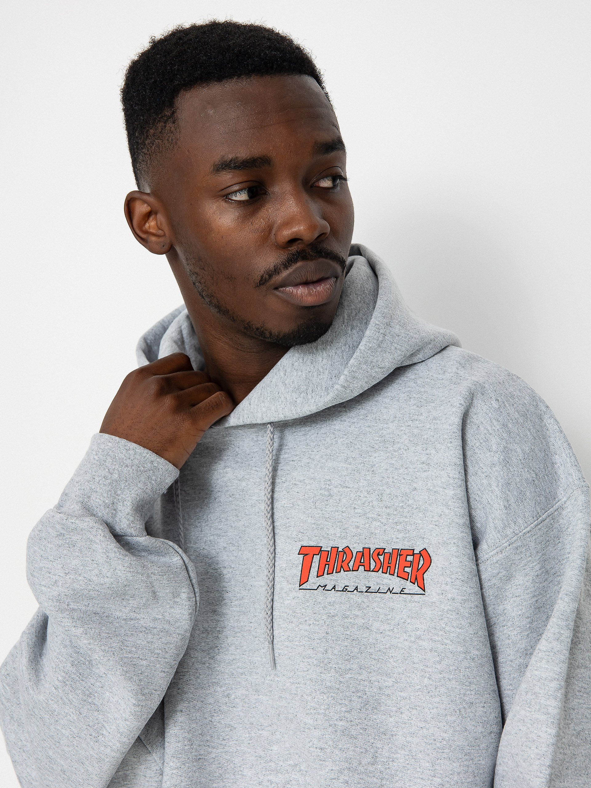 Thrasher Little Outline HD Hoodie (gray)