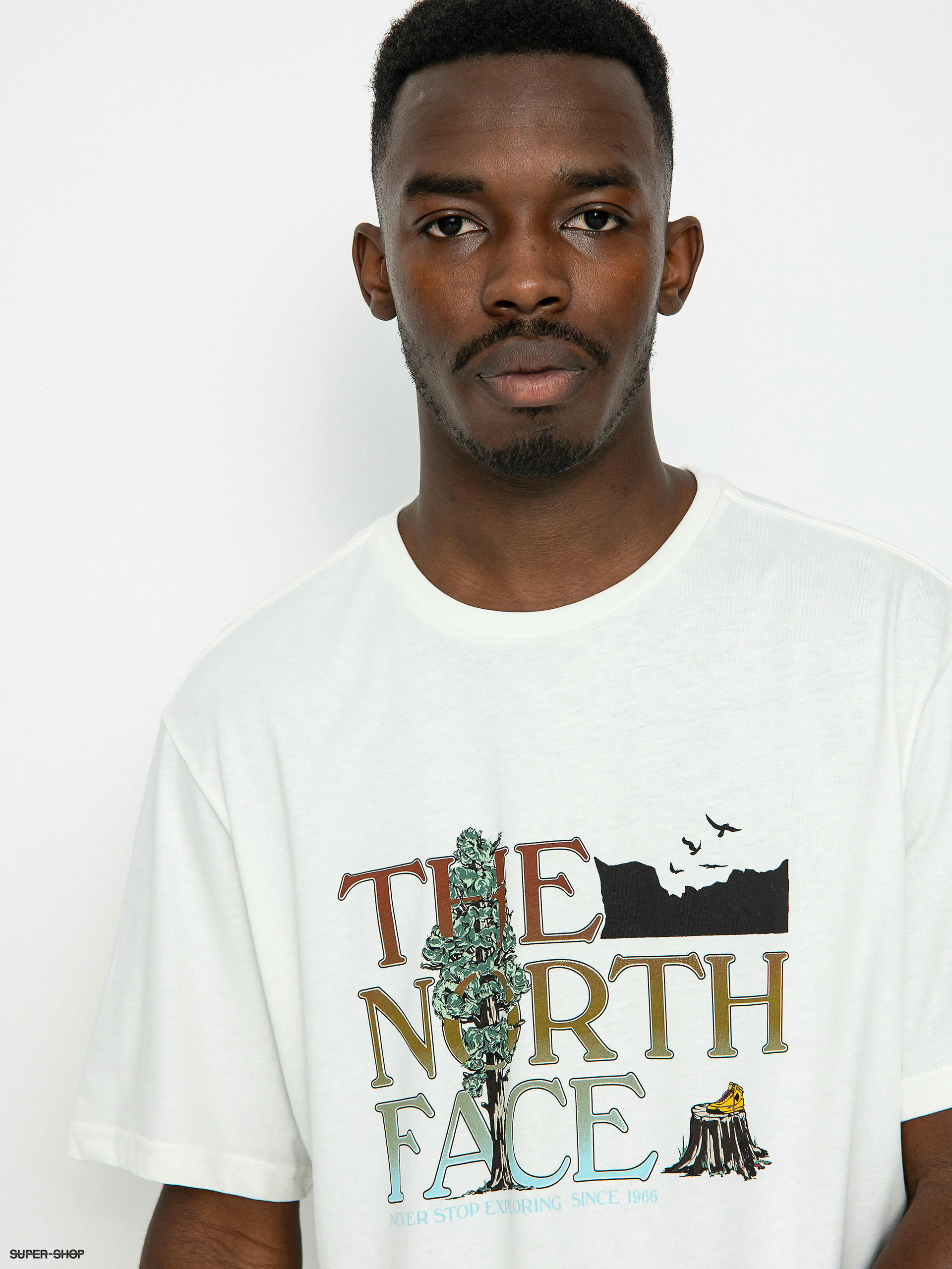 North face never stop hot sale exploring t shirt white