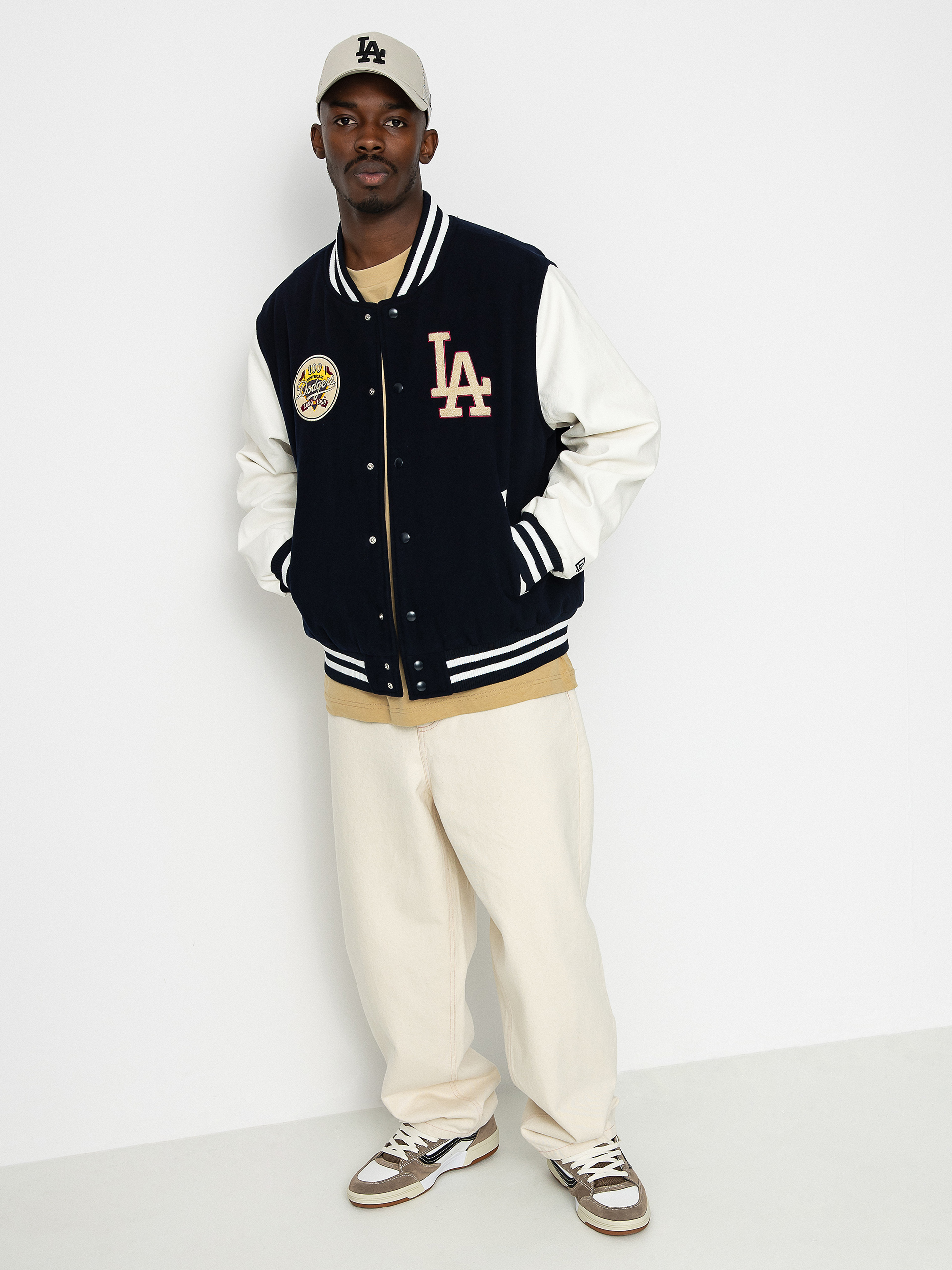 New Era MLB Varsity Los Angeles Dodgers Jacket (navy/off white)