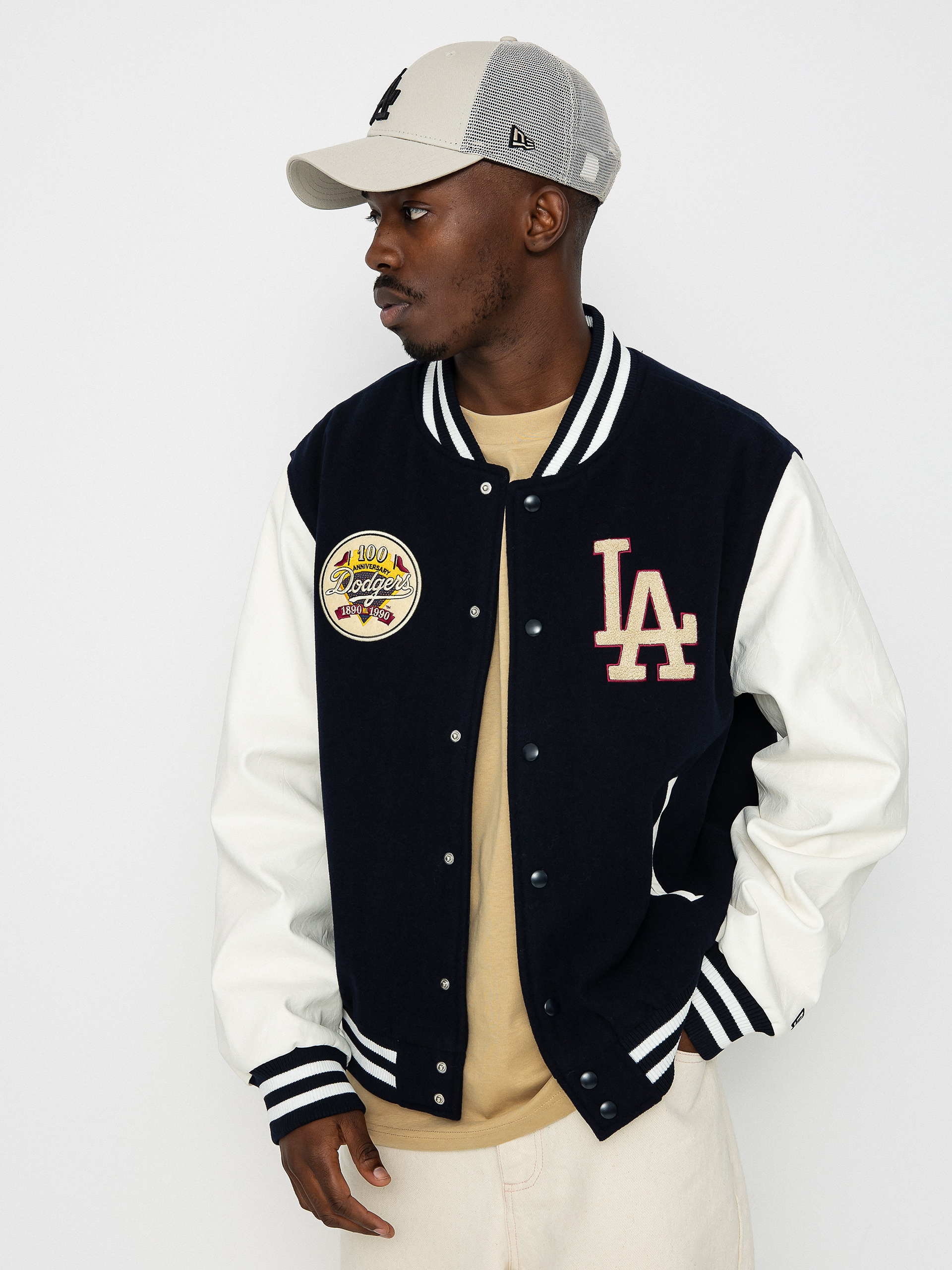 New Era MLB Varsity Los Angeles Dodgers Jacket (navy/off white)