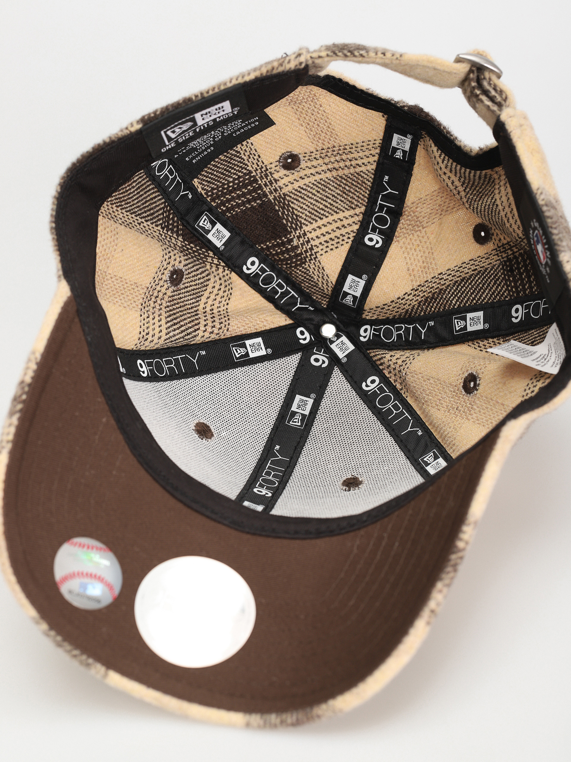 New Era Plaid 9Forty New York Yankees Cap Wmn (wall/stone)