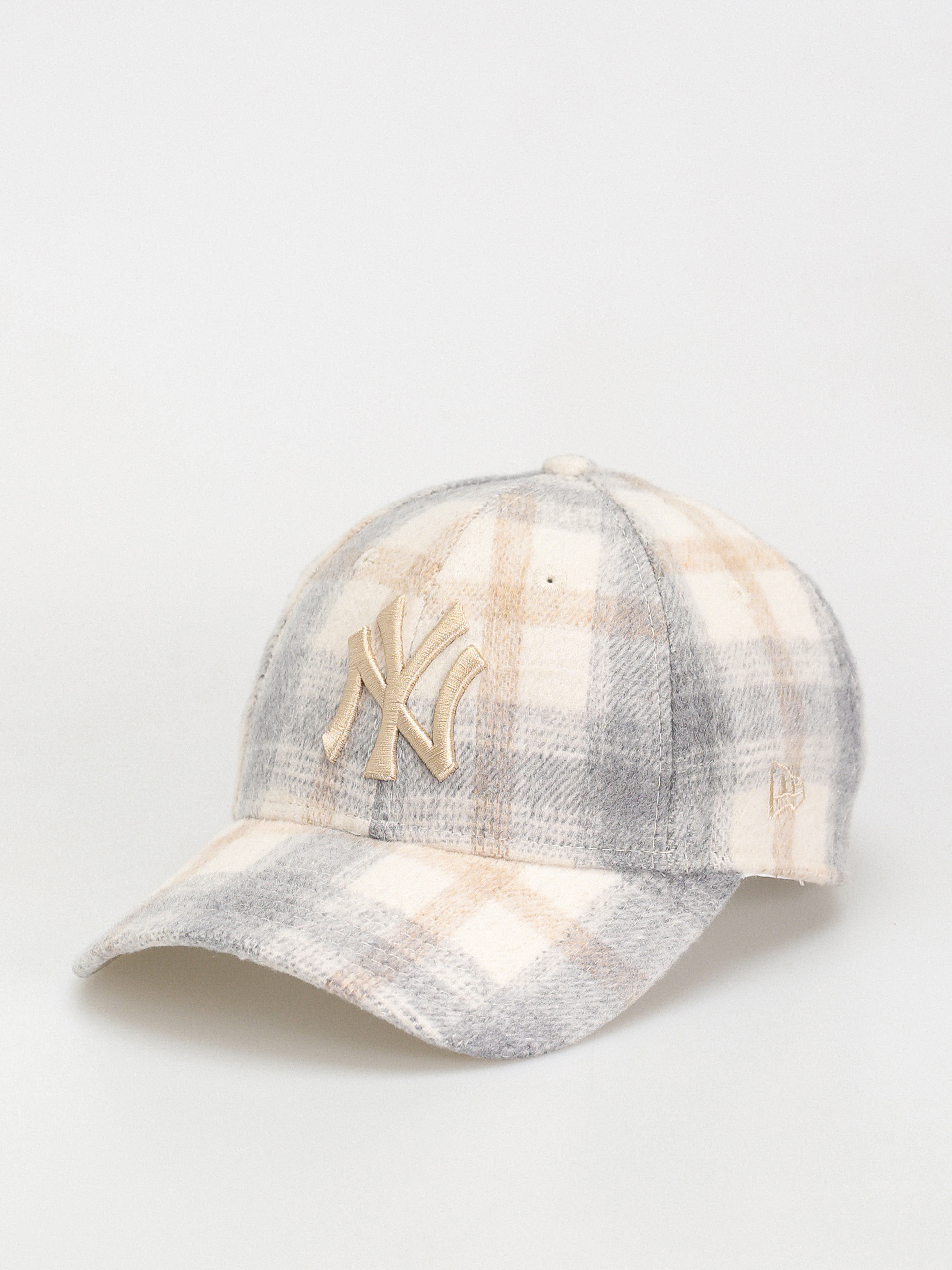 New Era Plaid 9Forty New York Yankees Cap Wmn (stone/wall)