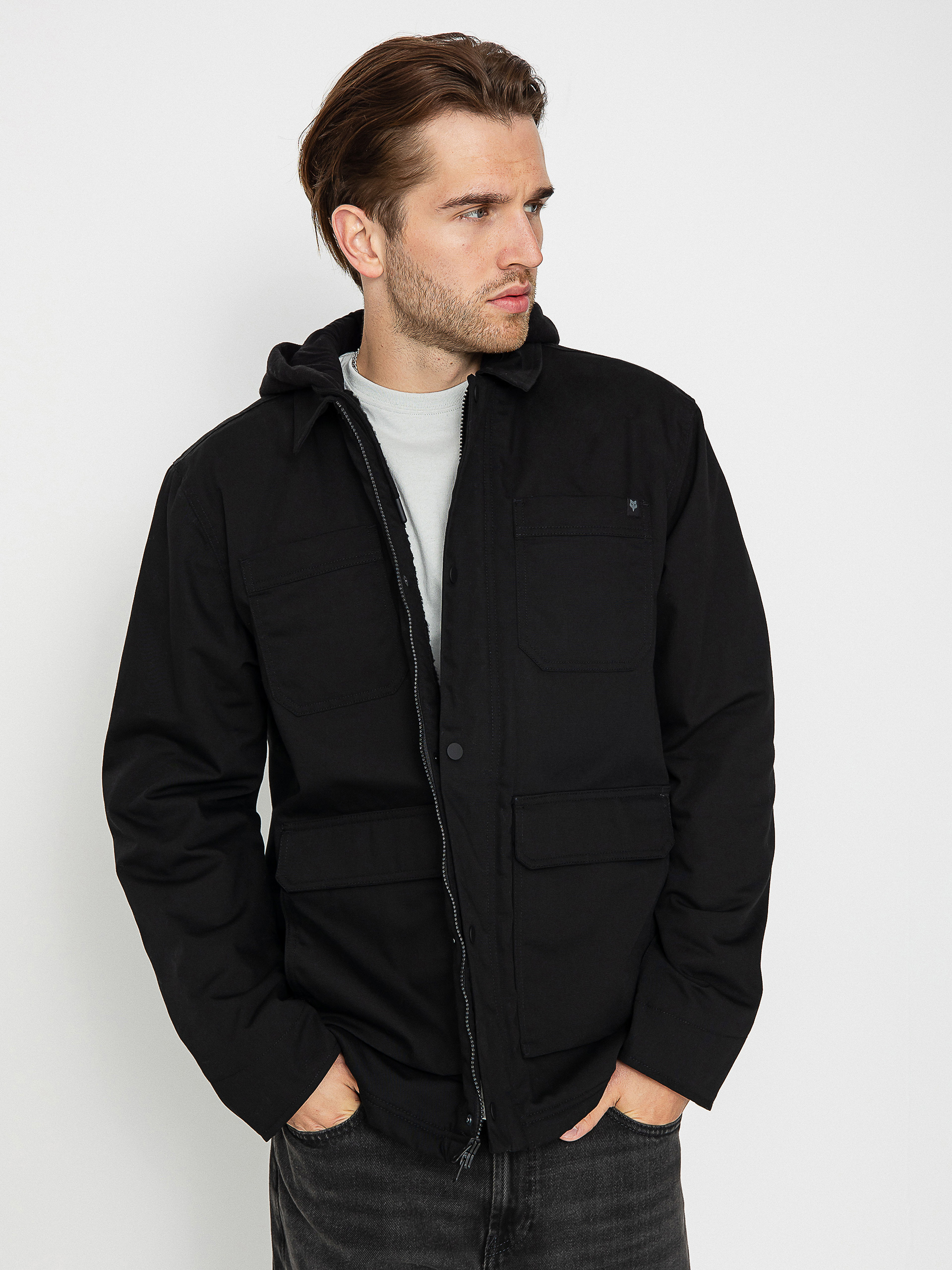 Schwarze Winterjacke Fox Winter Jacke Fox Mercer Jacke Schwarz (black) - Main Image