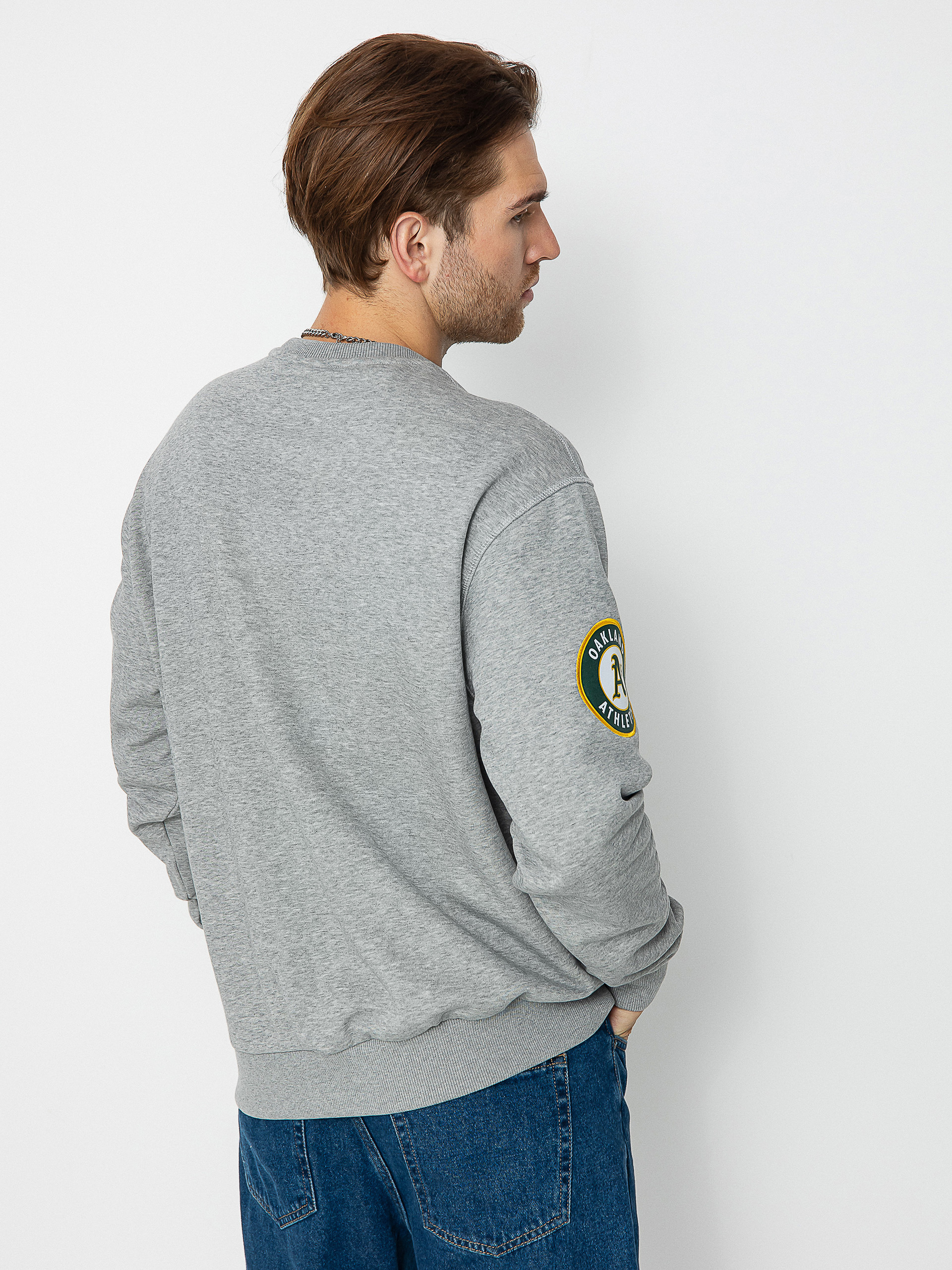 New Era MLB Oakland Atheltics Sweatshirt (heather grey/dark green)