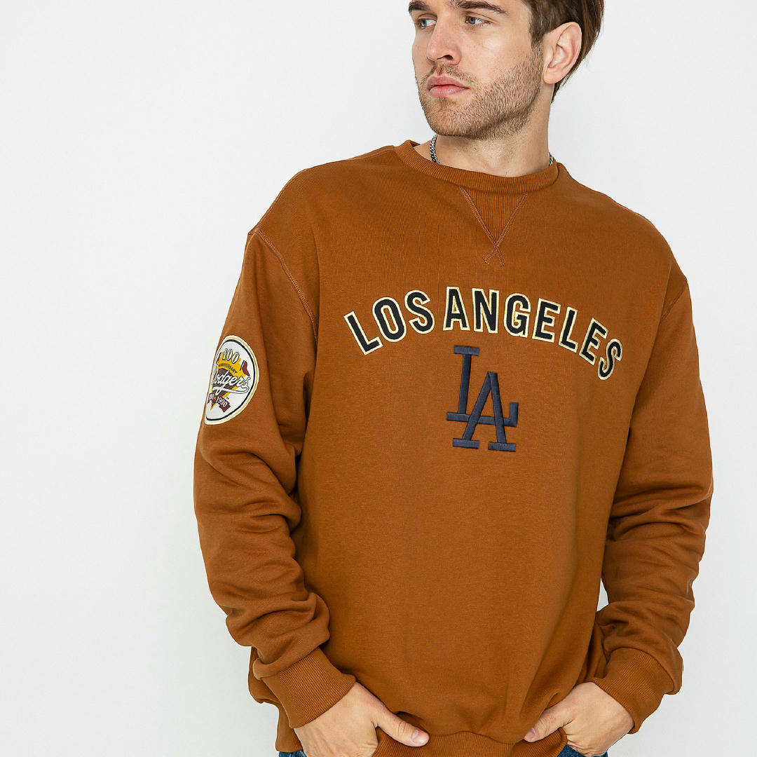 New Era Dodgers Satin V-Neck Sweatshirt