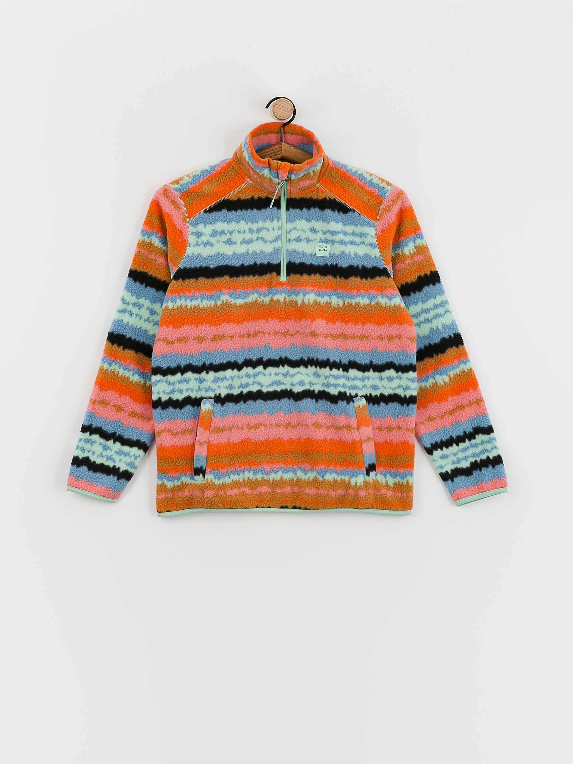 Womens Billabong Boundary Mock 3 Fleece (shallow sea)