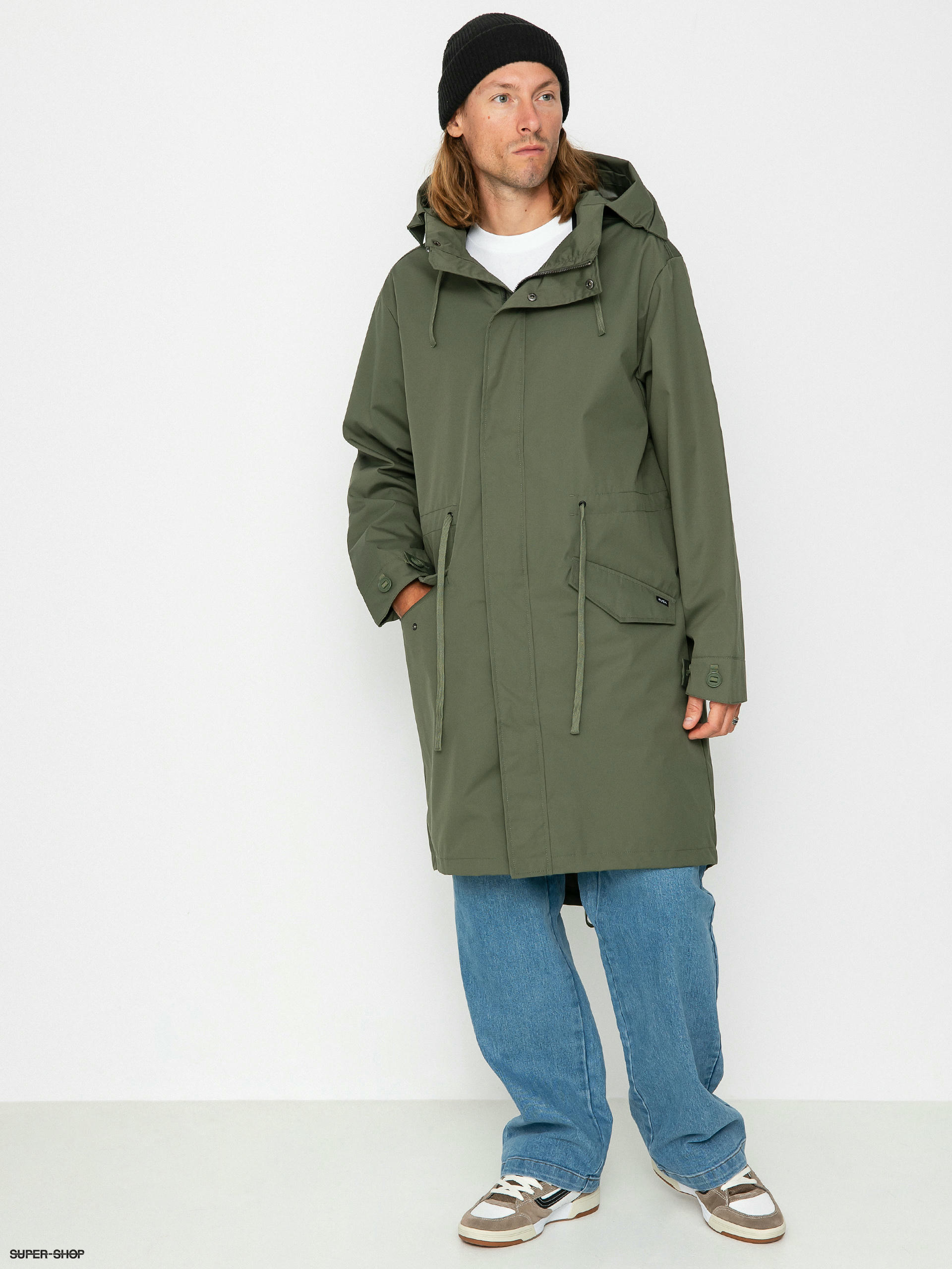 RVCA Fishtail Rainco Jacket green cactus