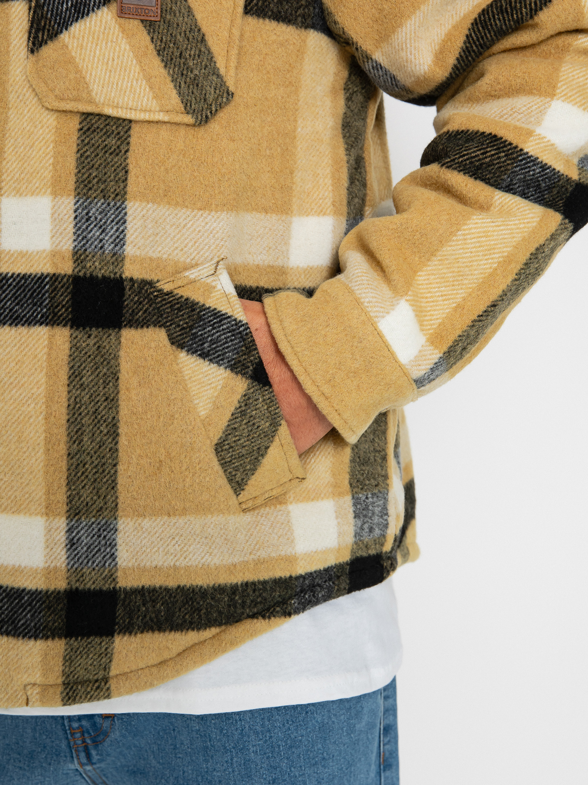 Brixton Durham Lined Jacket - white (antelope/off white/black)