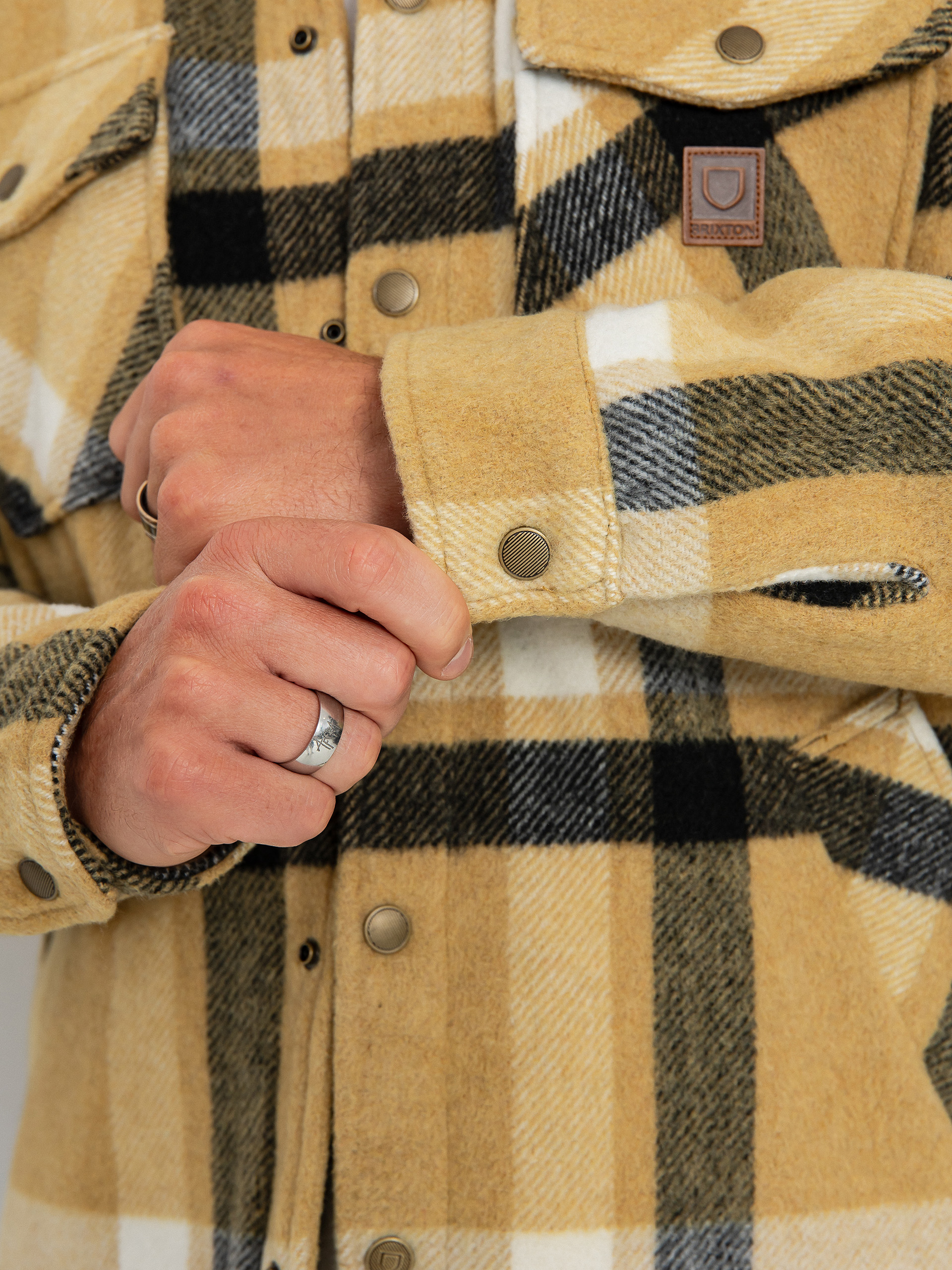 ジャケット・アウター BRIXTON DURHAM LINED JACKET / Off white Brixton Durham Lined Jacket - white (antelope/off white/black)