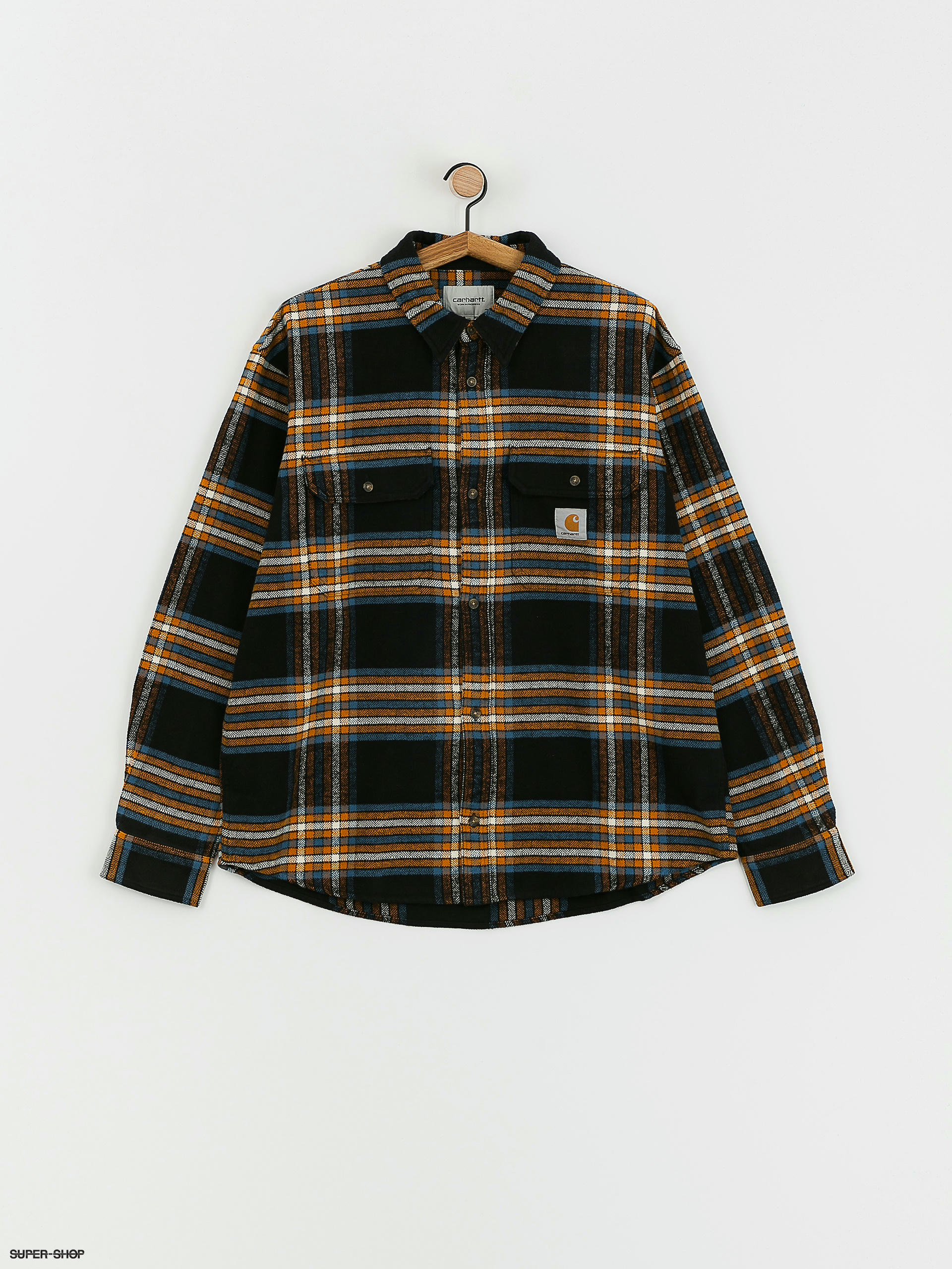 Carhartt WIP Hawkins Shirt (hawkins check black/prussian blue)