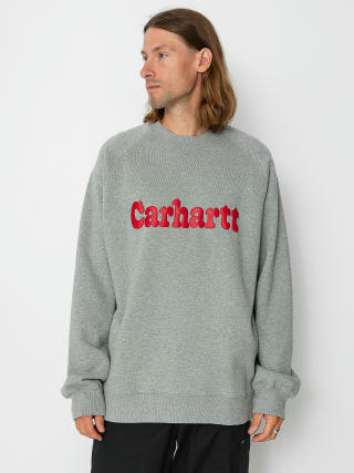 Carhartt WIP Bubbles Sweatshirt (grey heather/cherry)