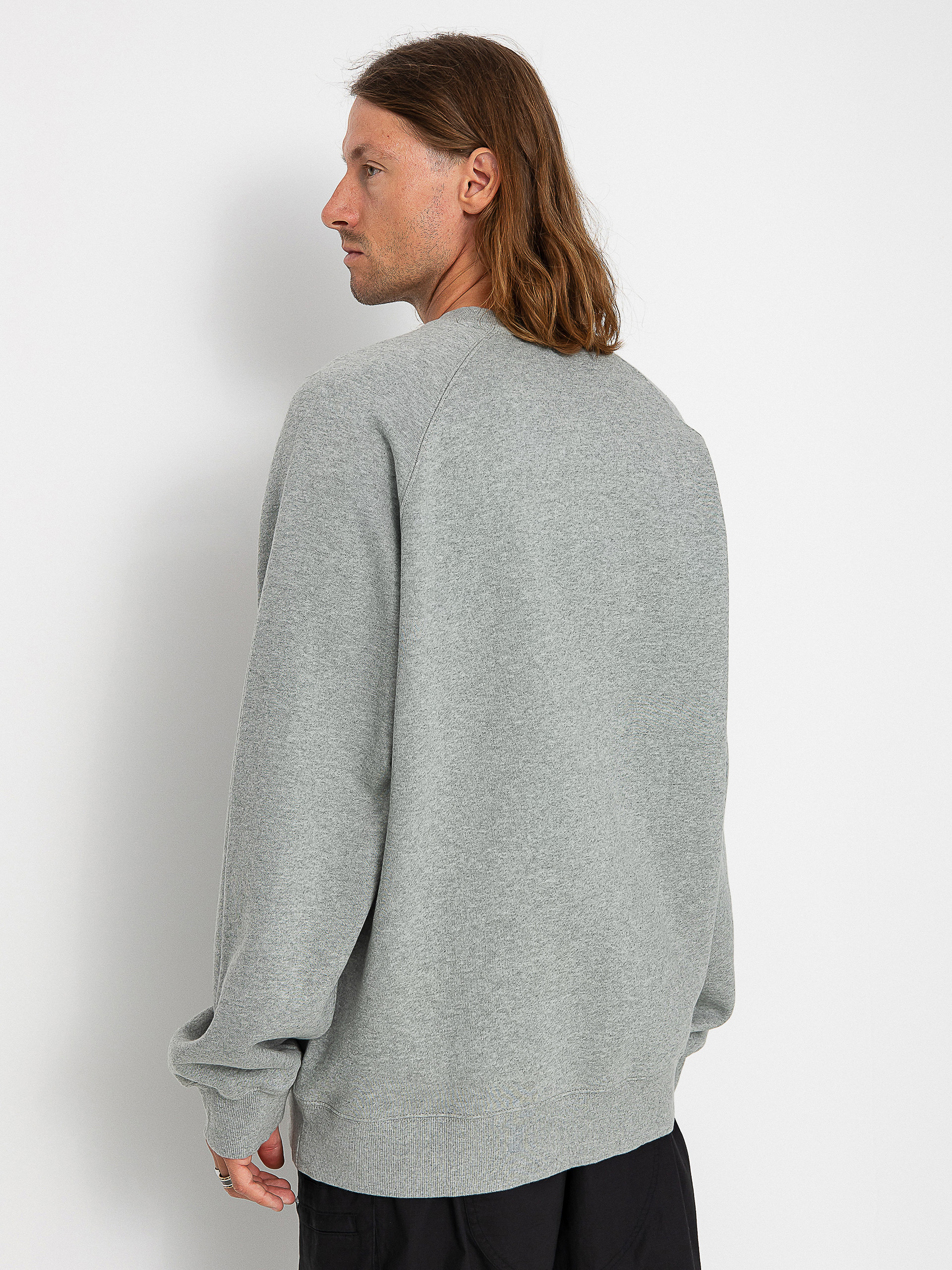 スウェット・トレーナー CARHARTT BUBBLES SWEATSHIRT UK913 Carhartt WIP Bubbles Sweatshirt - grey (grey heather/cherry)