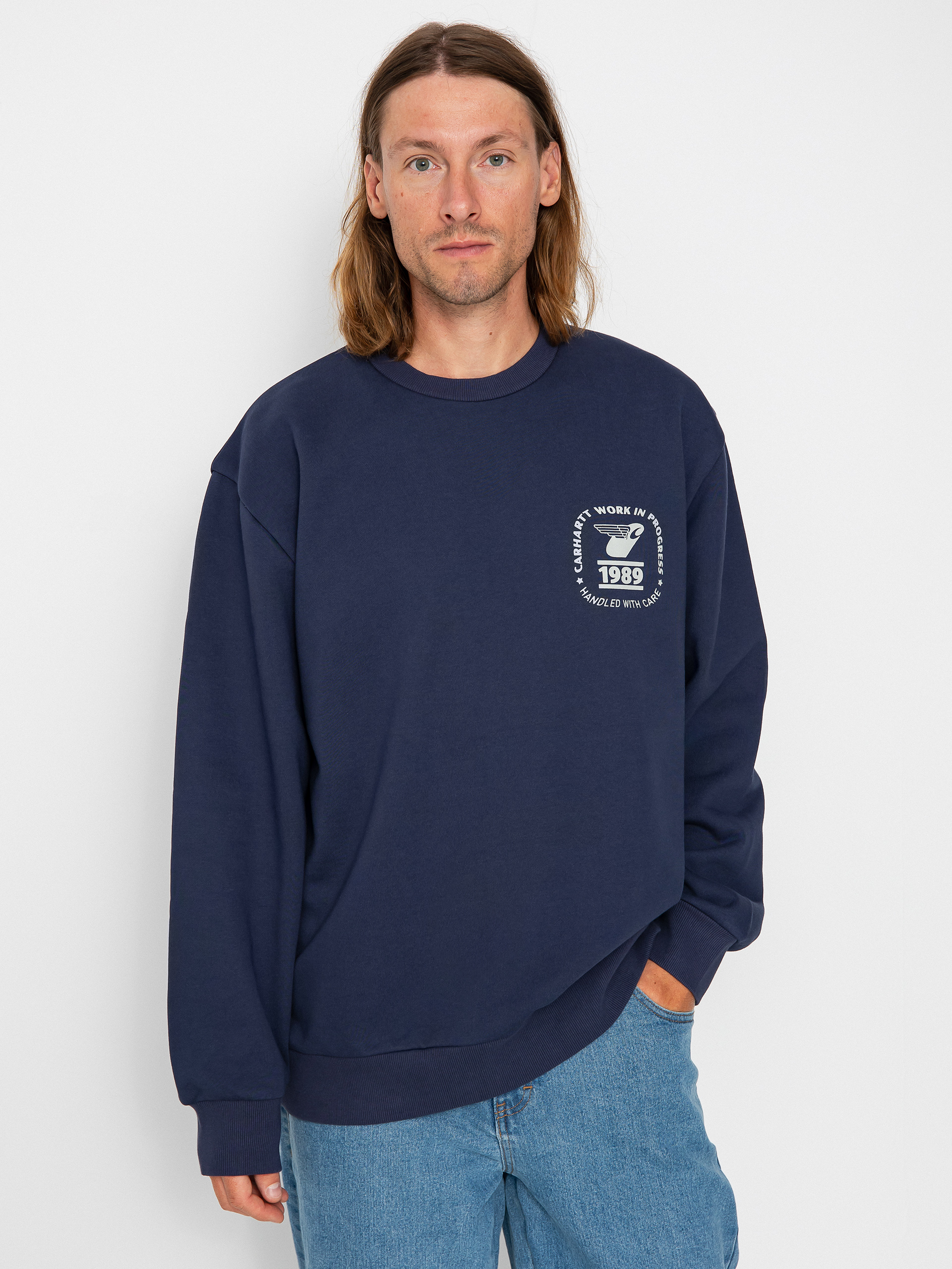 Carhartt WIP Stamp State Sweatshirt - navy blue (blue/grey)
