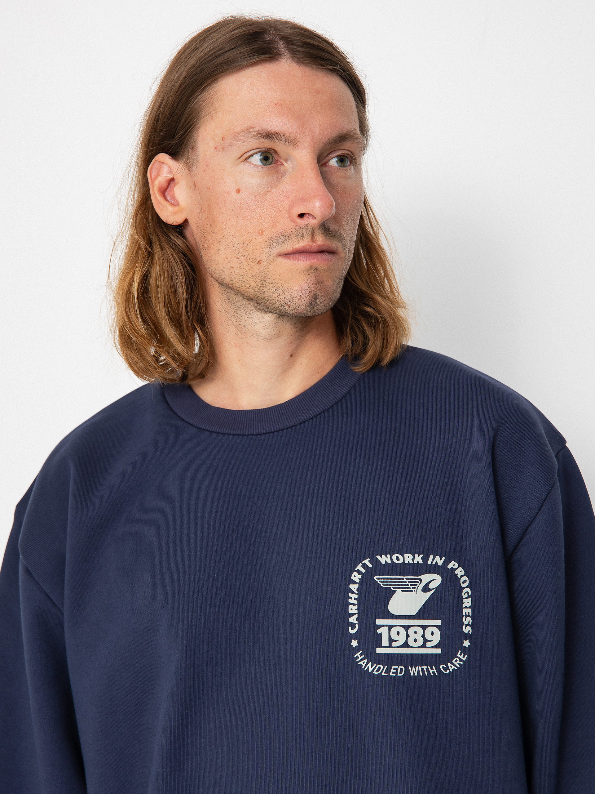 Carhartt WIP Stamp State Sweatshirt - navy blue (blue/grey)