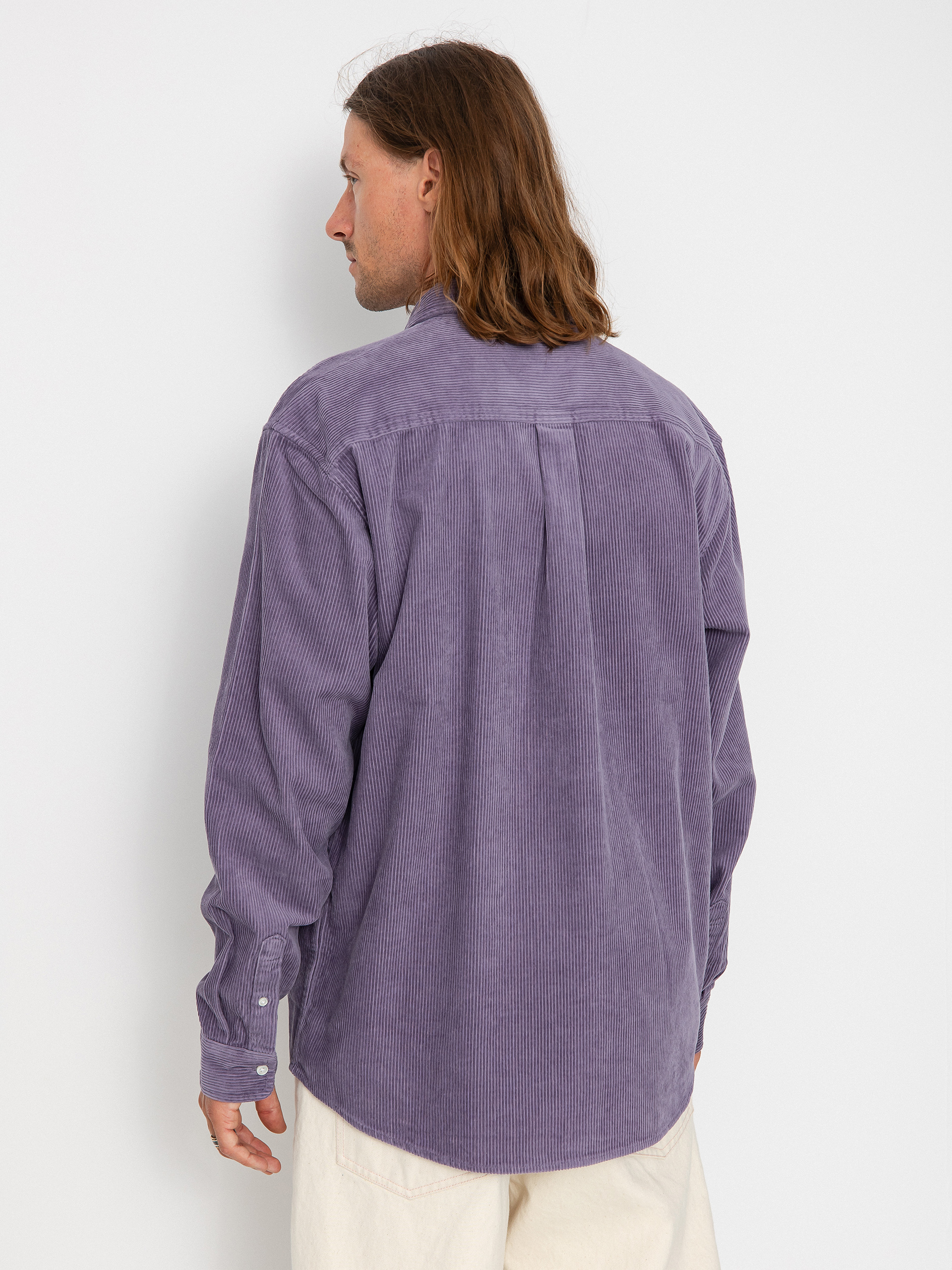 Carhartt WIP Madison Cord Shirt (glassy purple/black)