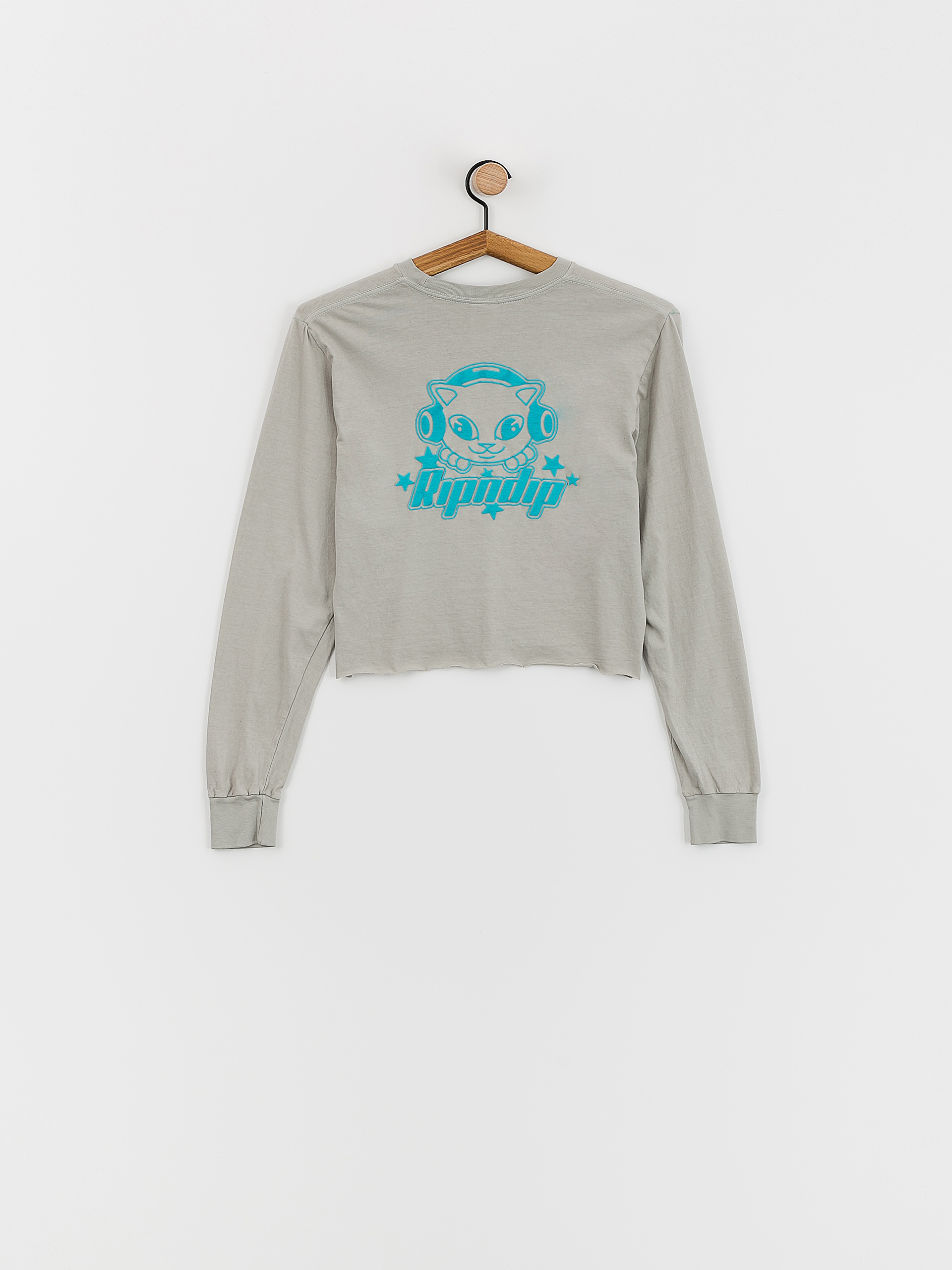 RipNDip Kawaii Nerm Cropped Longsleeve Wmn (grey)