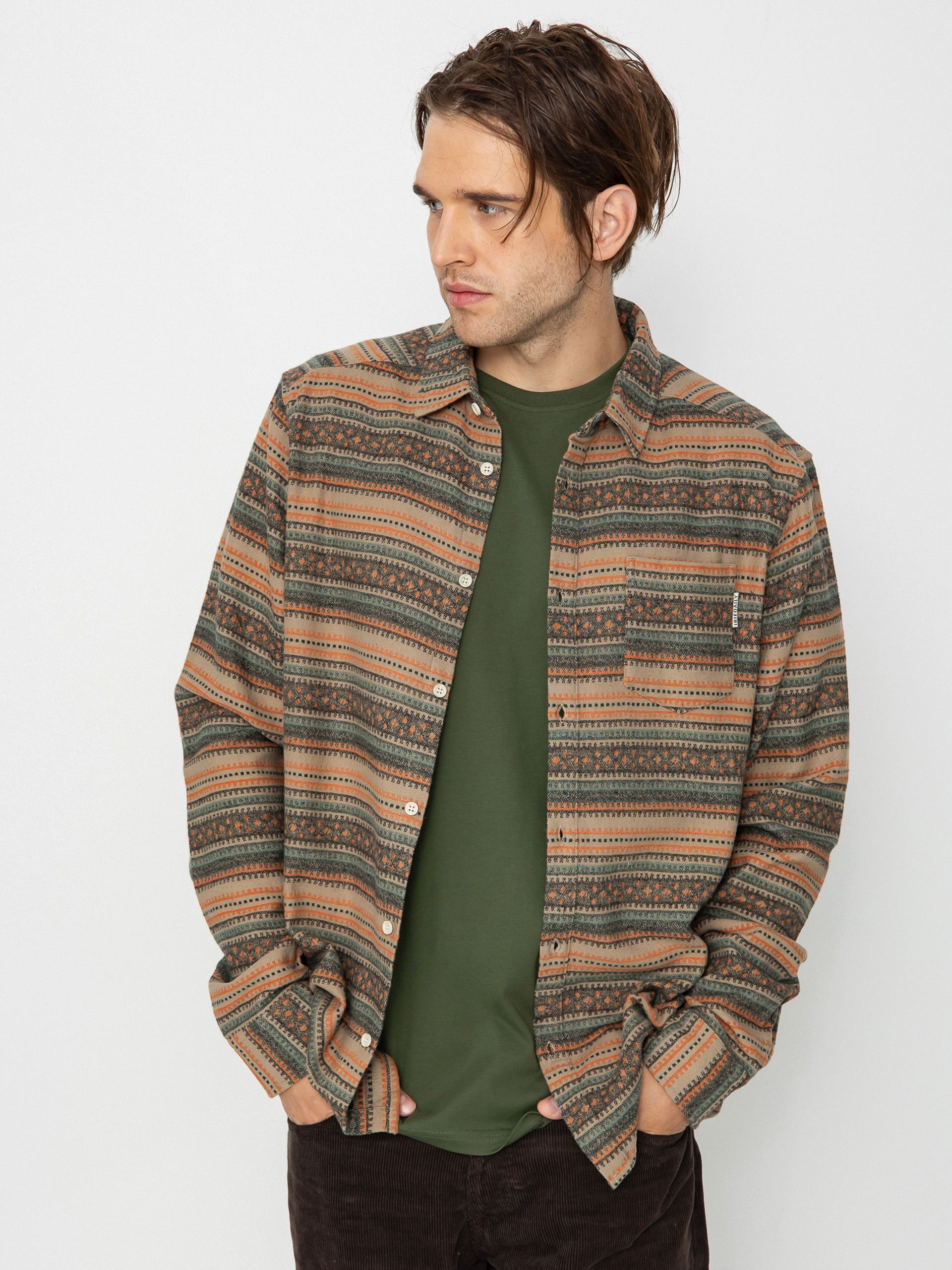 Iriedaily Insito Stripe Shirt (orange green)