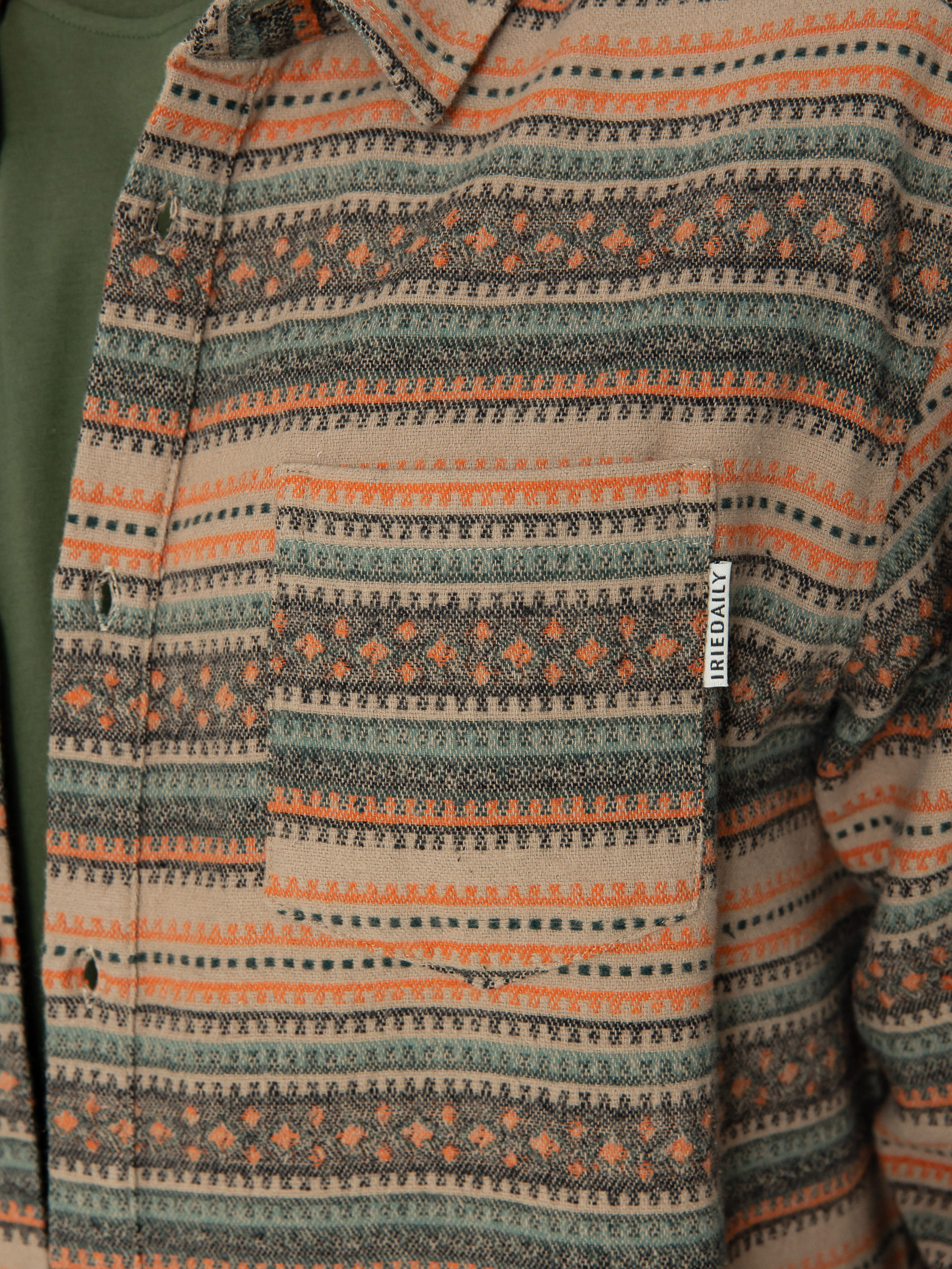 Iriedaily Insito Stripe Shirt (orange green)