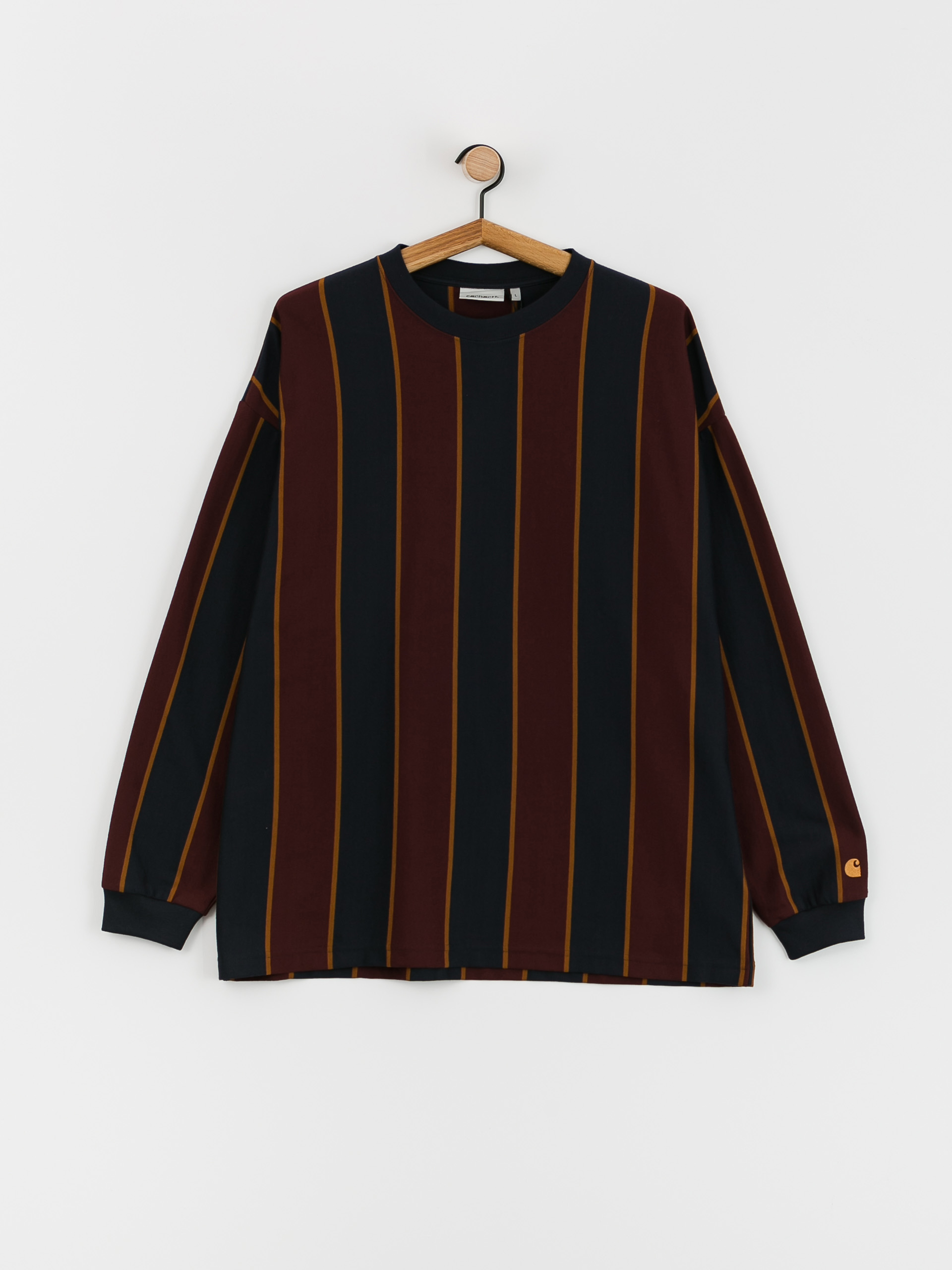 Carhartt WIP Ruben Longsleeve (ruben stripe dark navy/amarone)