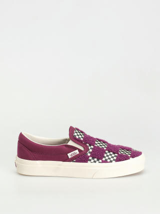 Vans Classic Slip On Schuhe (tufted check dark purple)