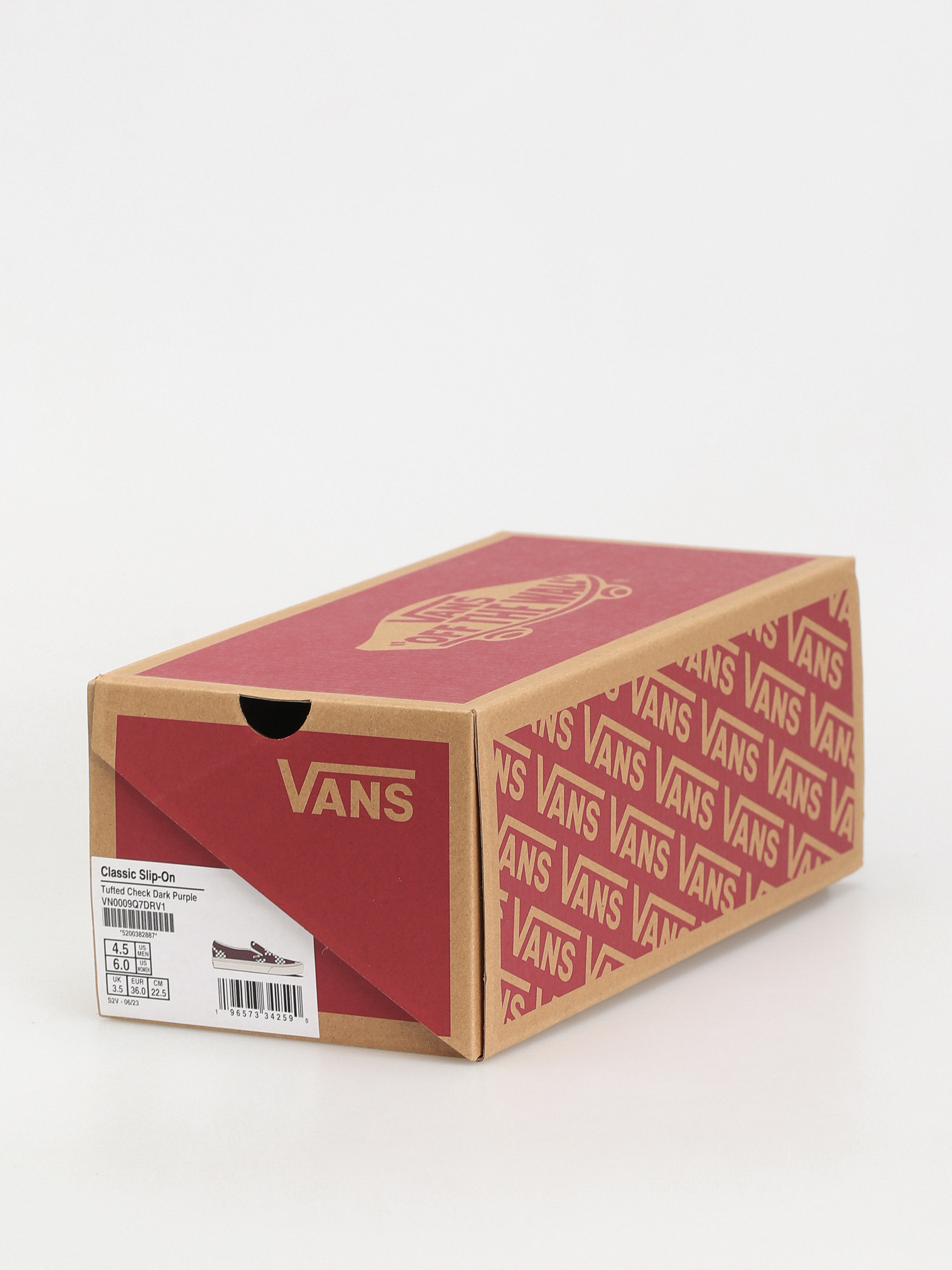 Vans Classic Slip On Shoes (tufted check dark purple)