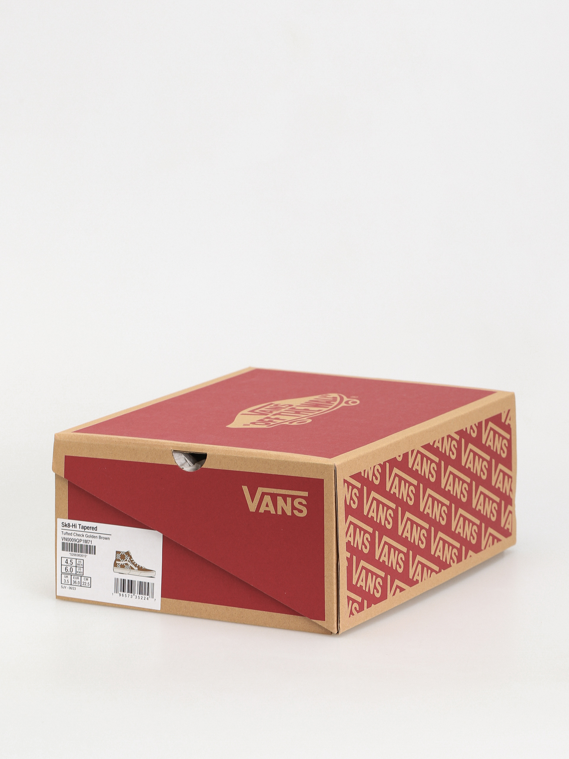 Vans Sk8 Hi Tapered Shoes (tufted check golden brown)
