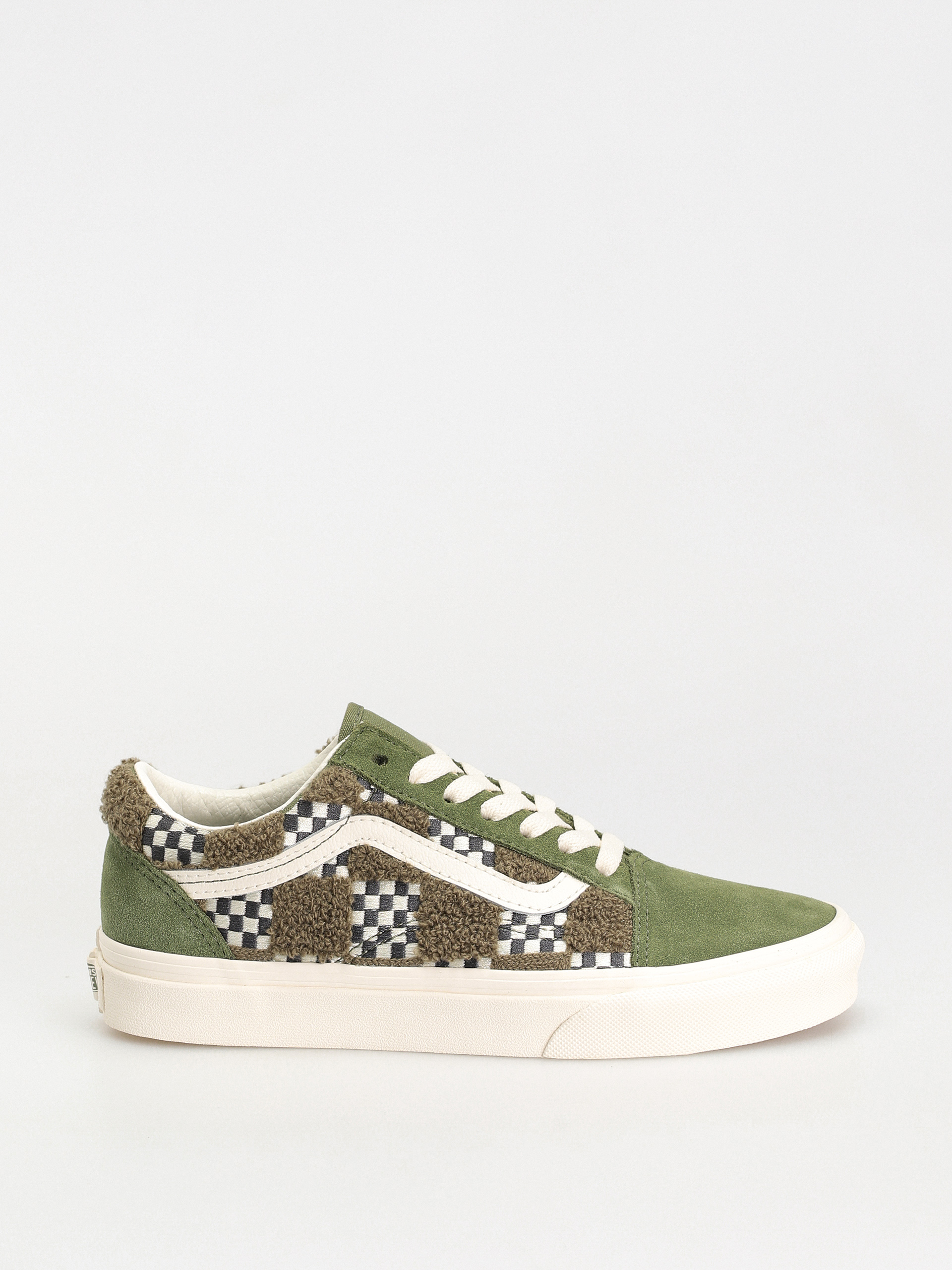Vans Old Skool Shoes green (tufted check loden green)