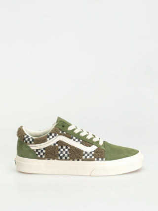 Vans Old Skool Shoes (tufted check loden green)