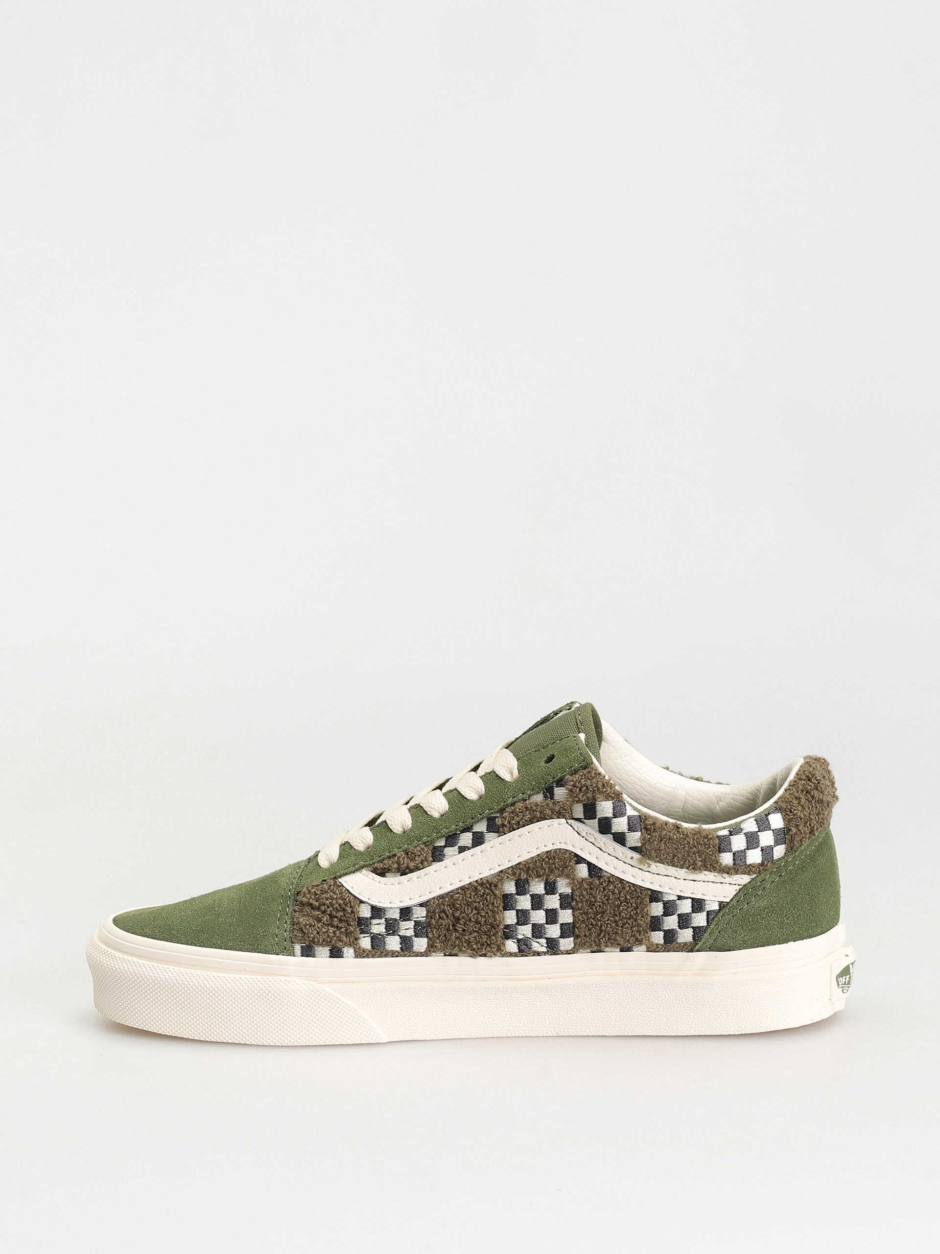 Vans Old Skool Schuhe (tufted check loden green)