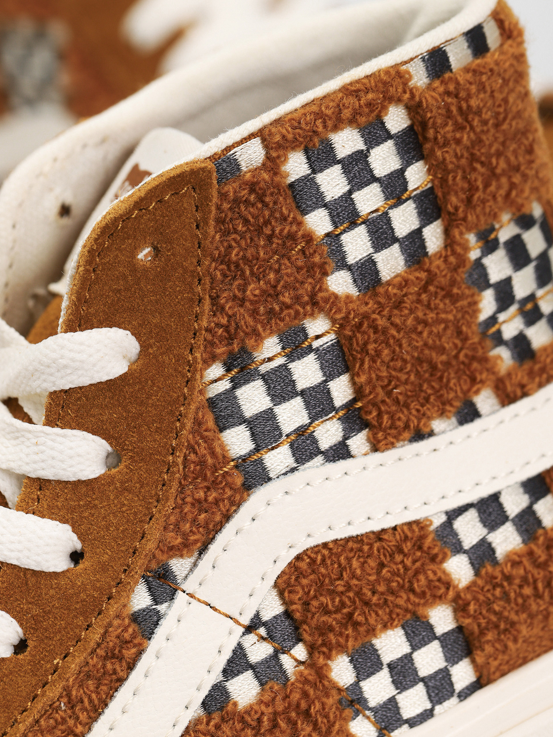 Vans Sk8 Hi Tapered Schuhe (tufted check golden brown)