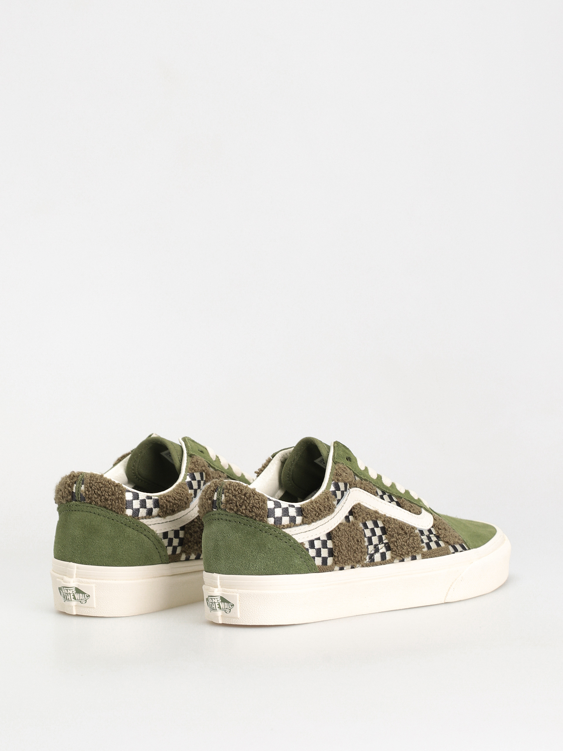 Vans Old Skool Schuhe (tufted check loden green)