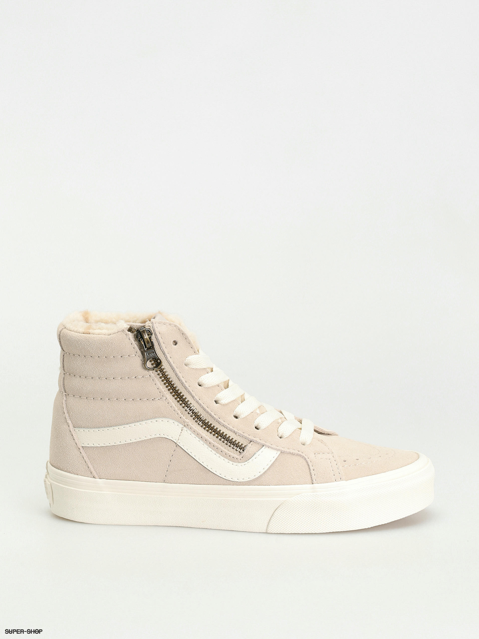 Cream high top deals vans