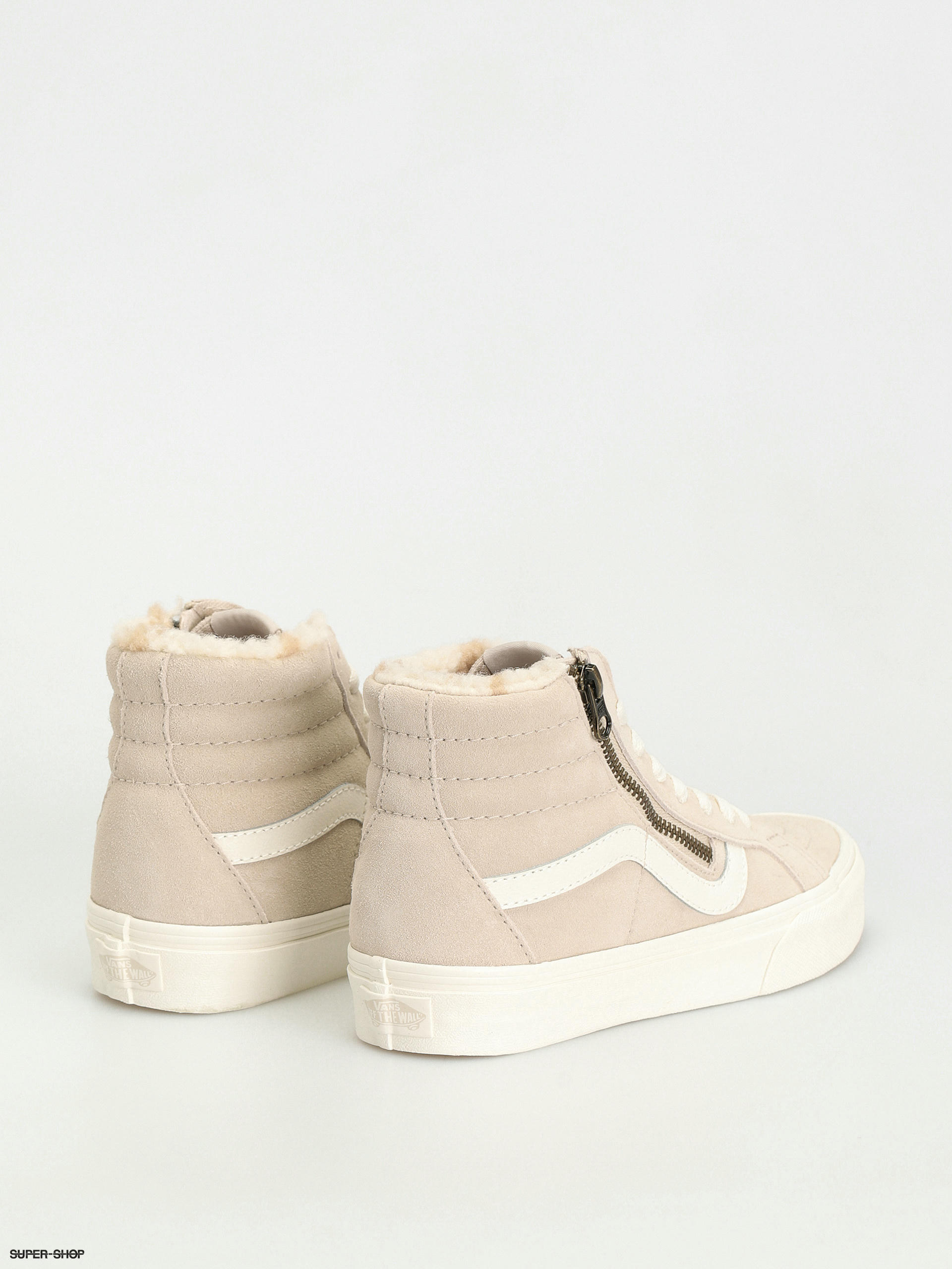 Vans Sk8 Hi Reissue Side Zip Shoes beige cozy hug french oak