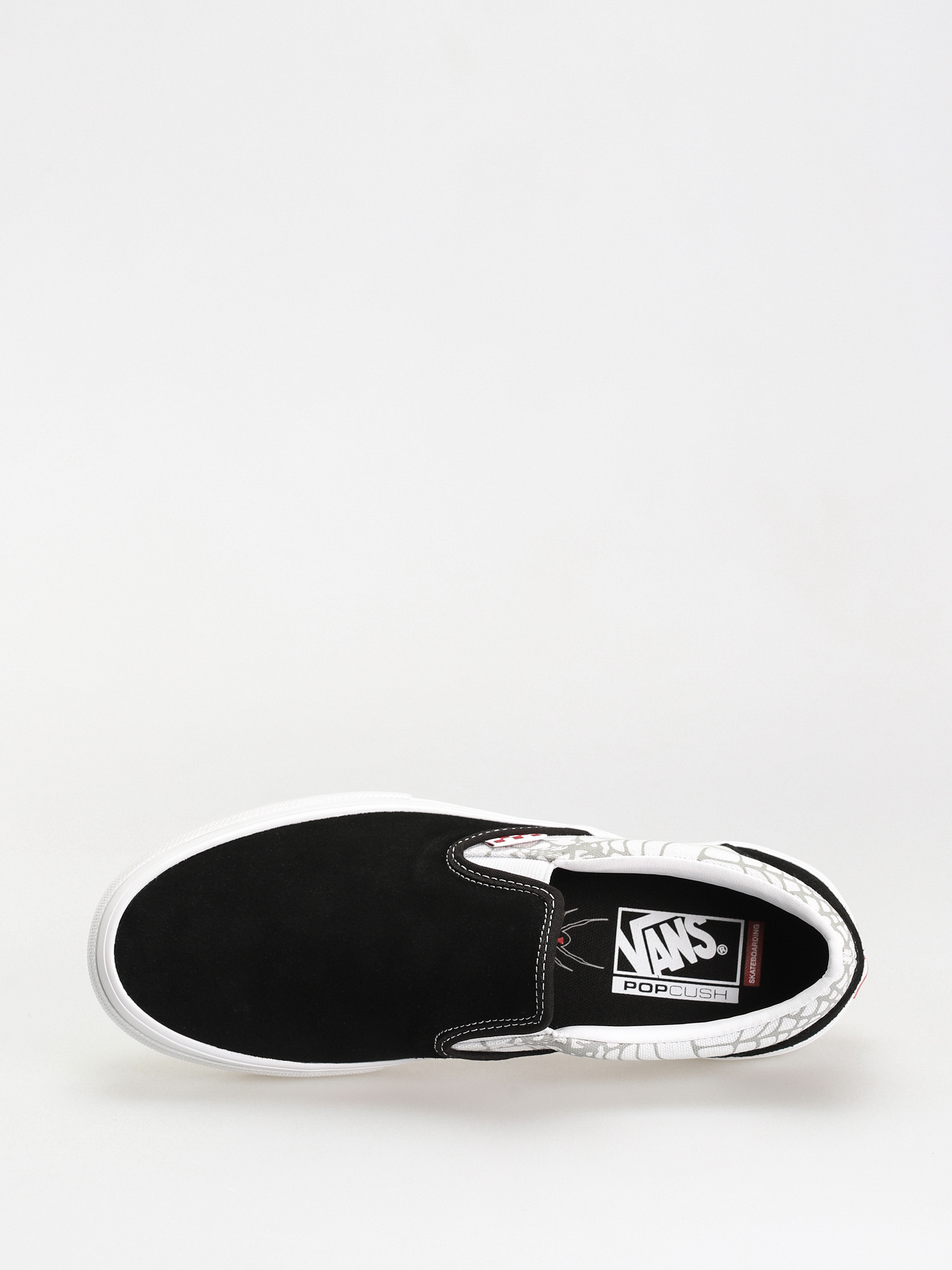 Vans slip on on sale pro black white