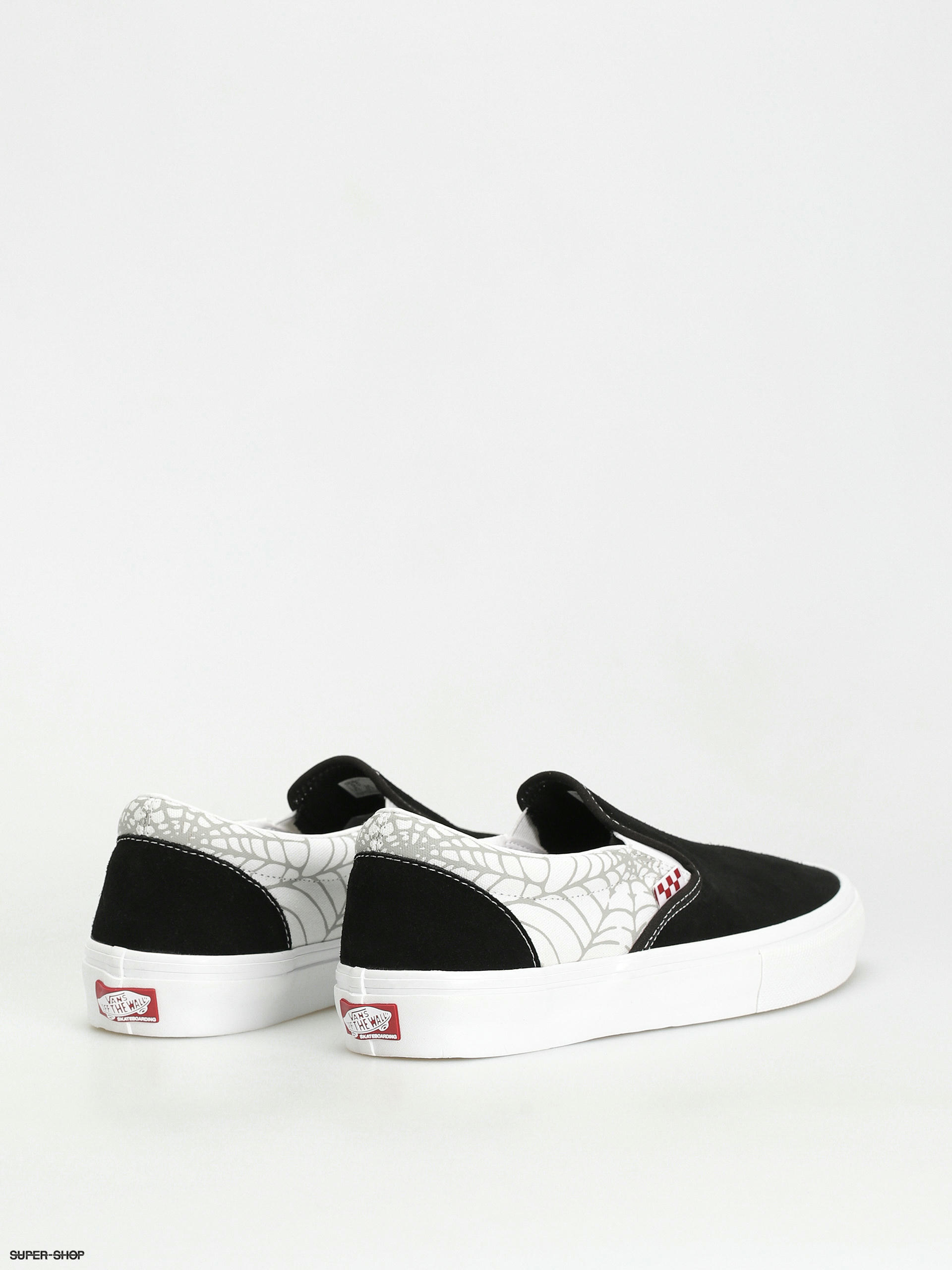 Red slip on store vans