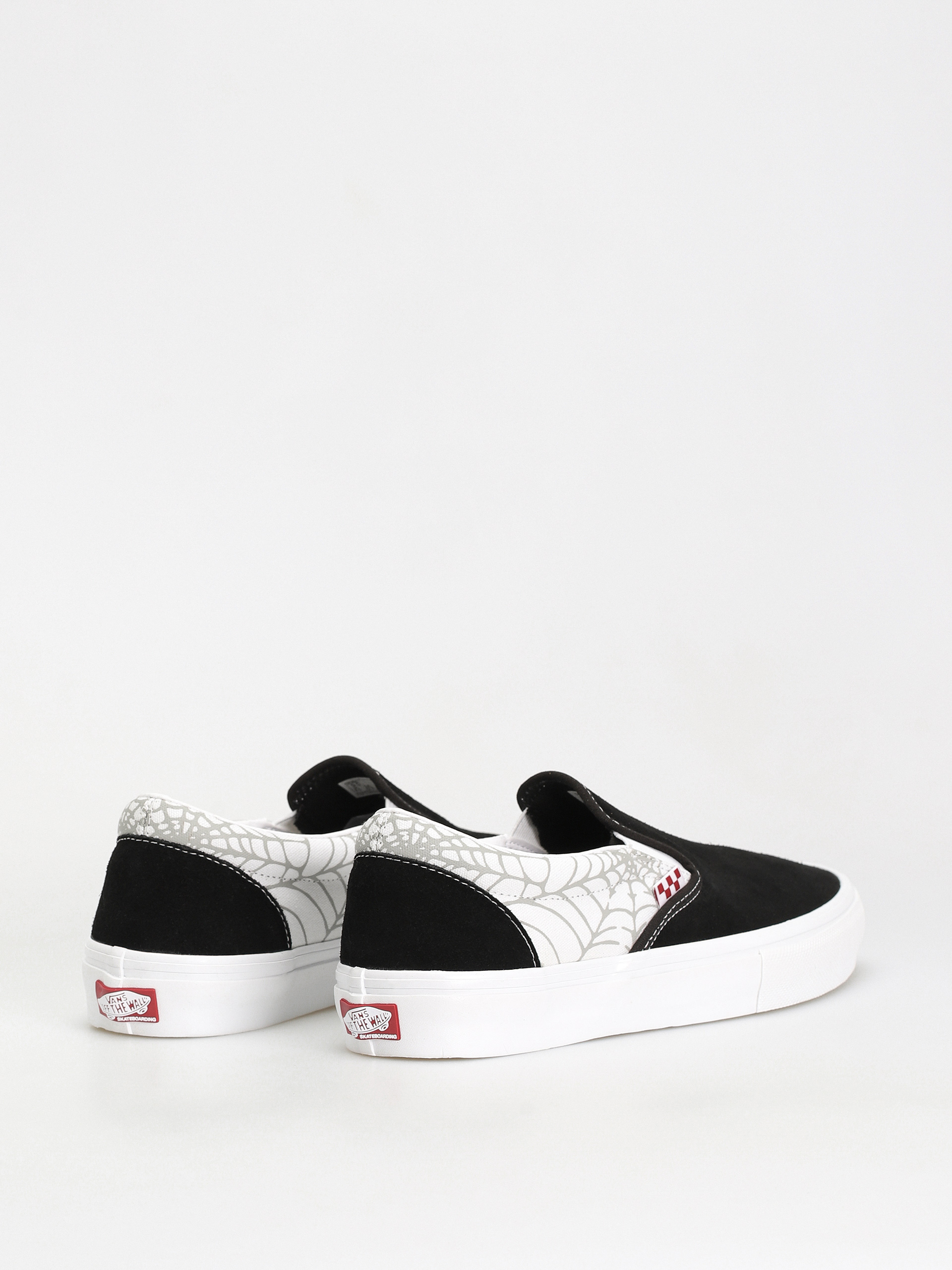 Vans Skate Slip On Shoes (black widow spider black/white/red)