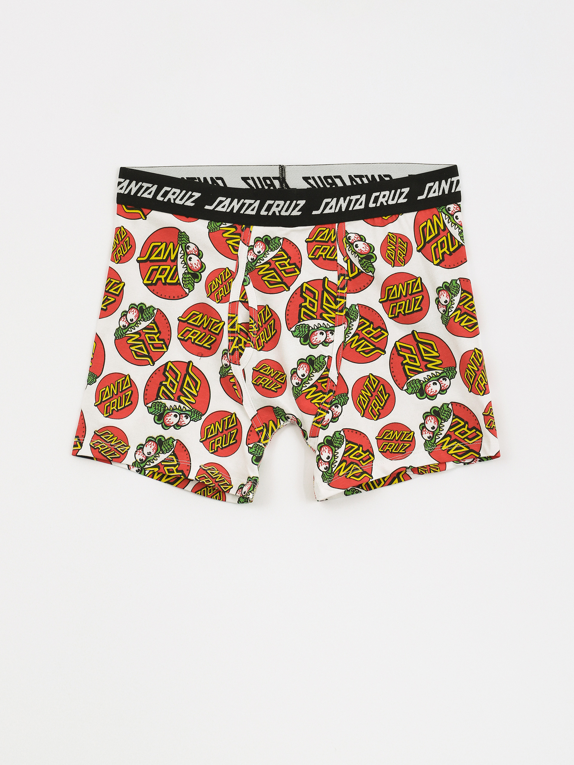 Santa Cruz Beware Dot Boxer Brief Underwear (white)