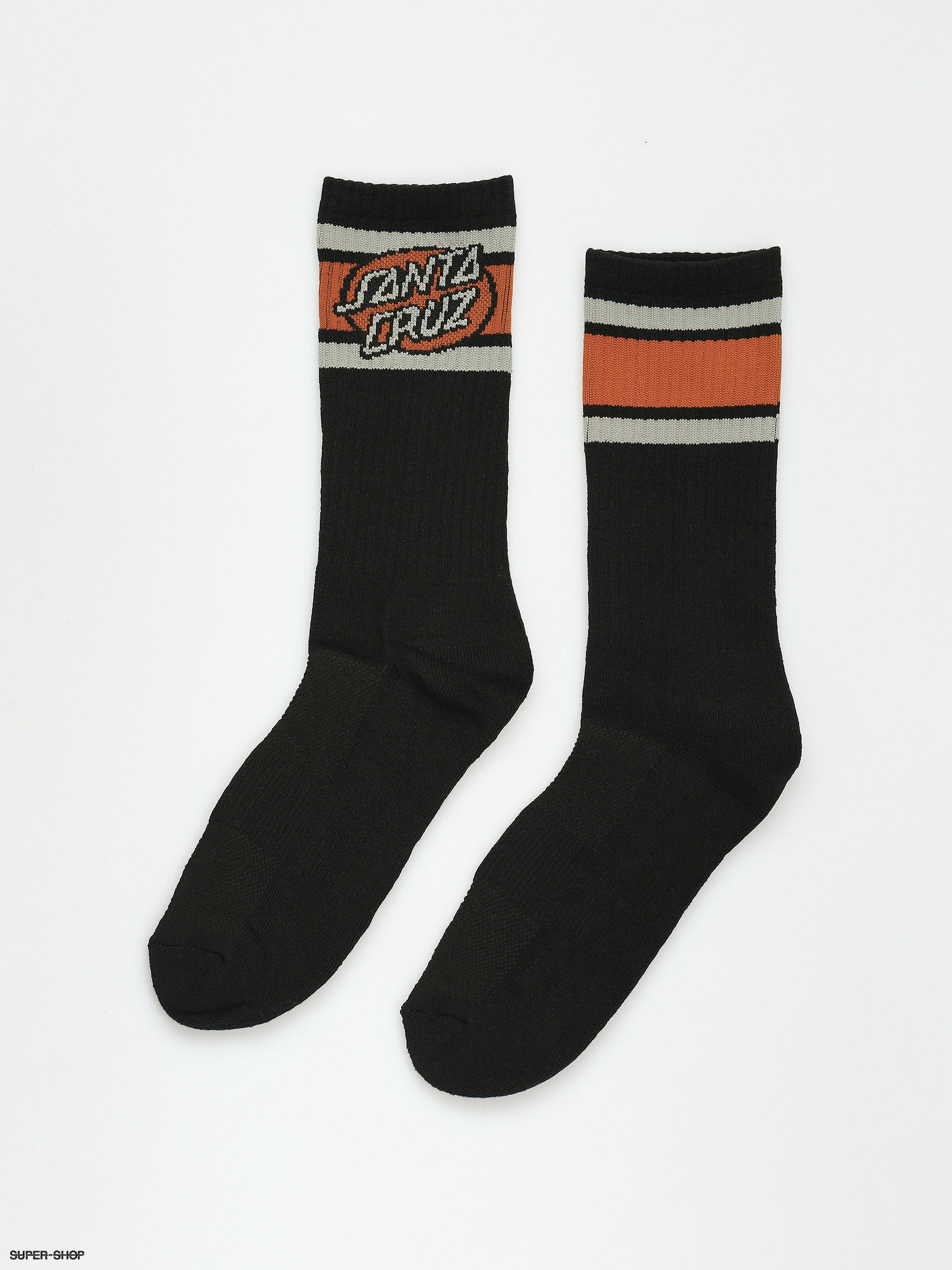 Santa Cruz Oval Dot Stripe Socks black