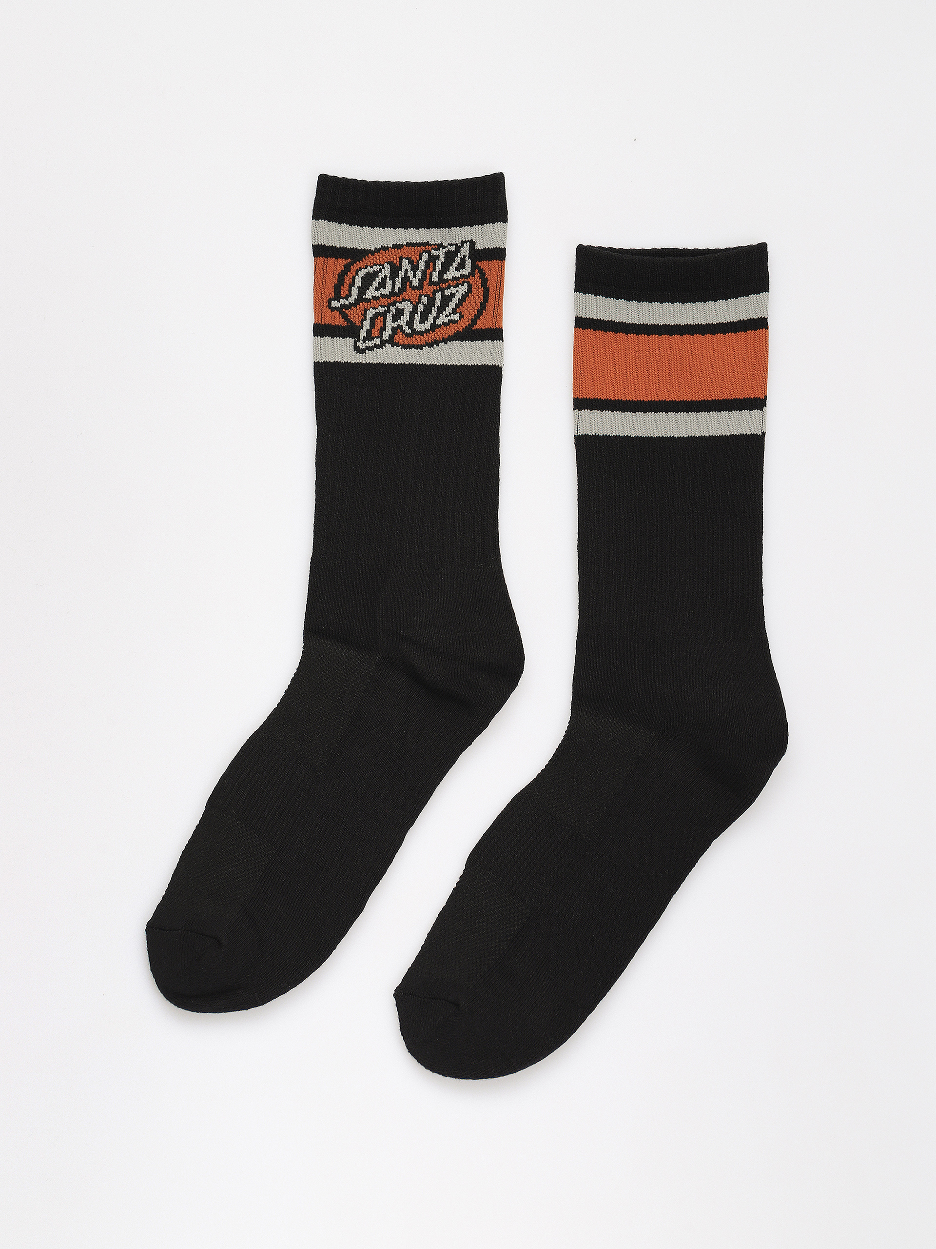 Santa Cruz Oval Dot Stripe Socks (black)
