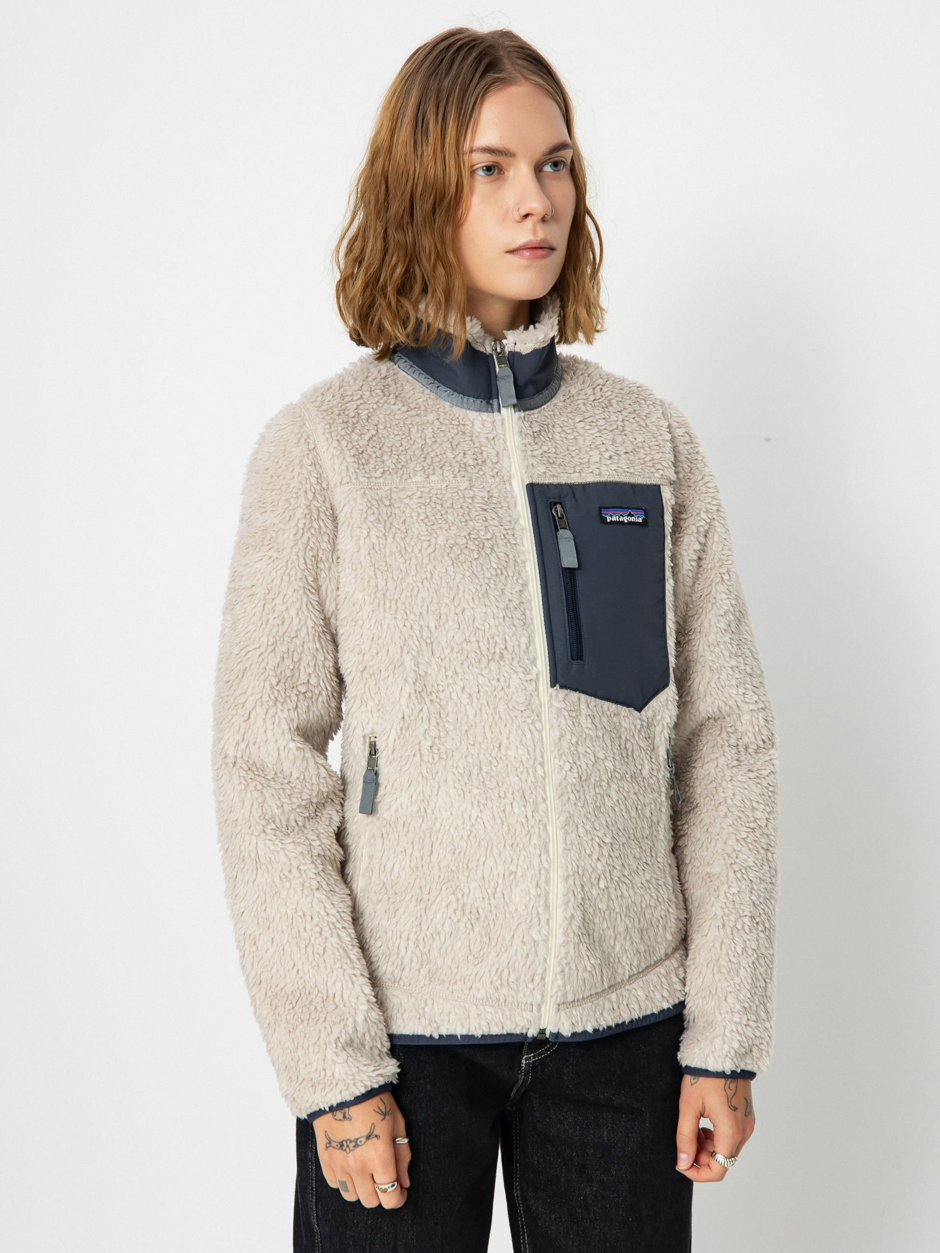 Patagonia Classic Retro X Jacket Wmn beige (natural w/smolder blue)