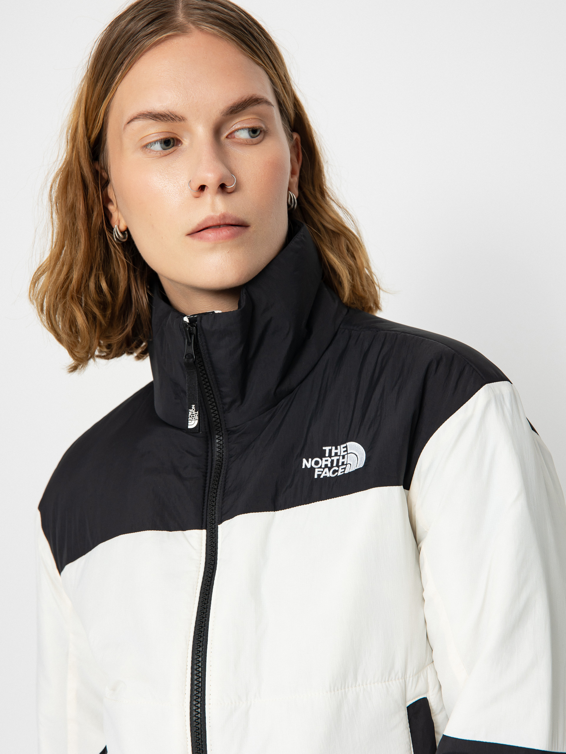 The north face windbreaker sales white