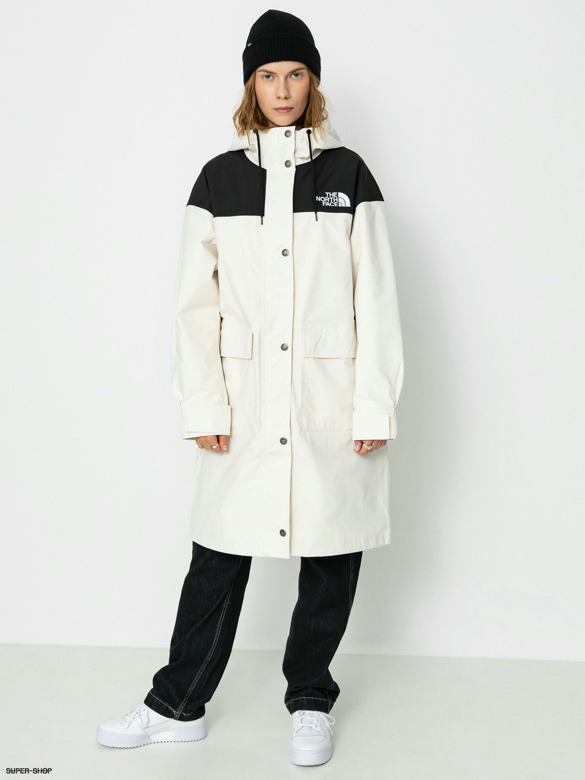 The north face white on sale parka