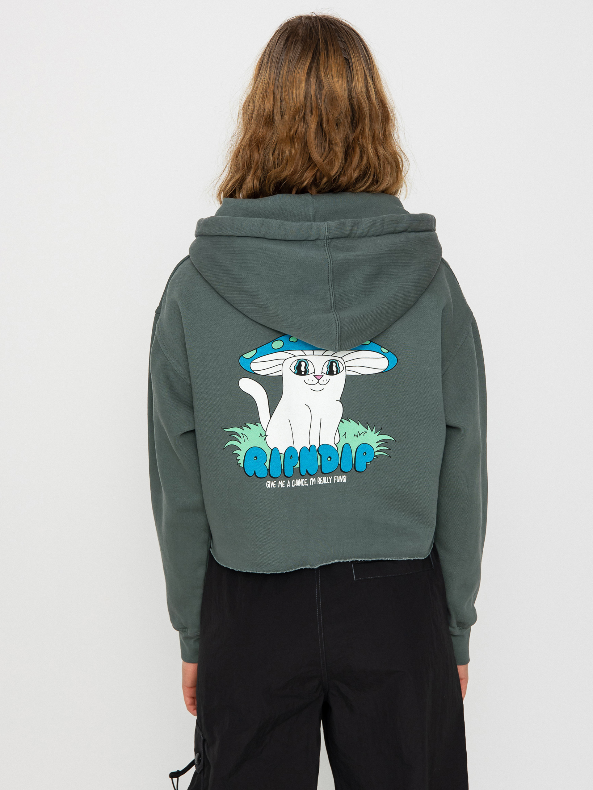 RipNDip Shroom Nerm Cropped HD Hoodie Wmn (charcoal)